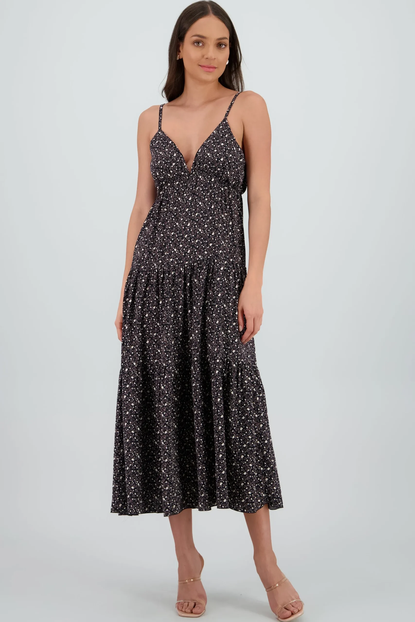Shasa Floral Print Maxi Dress