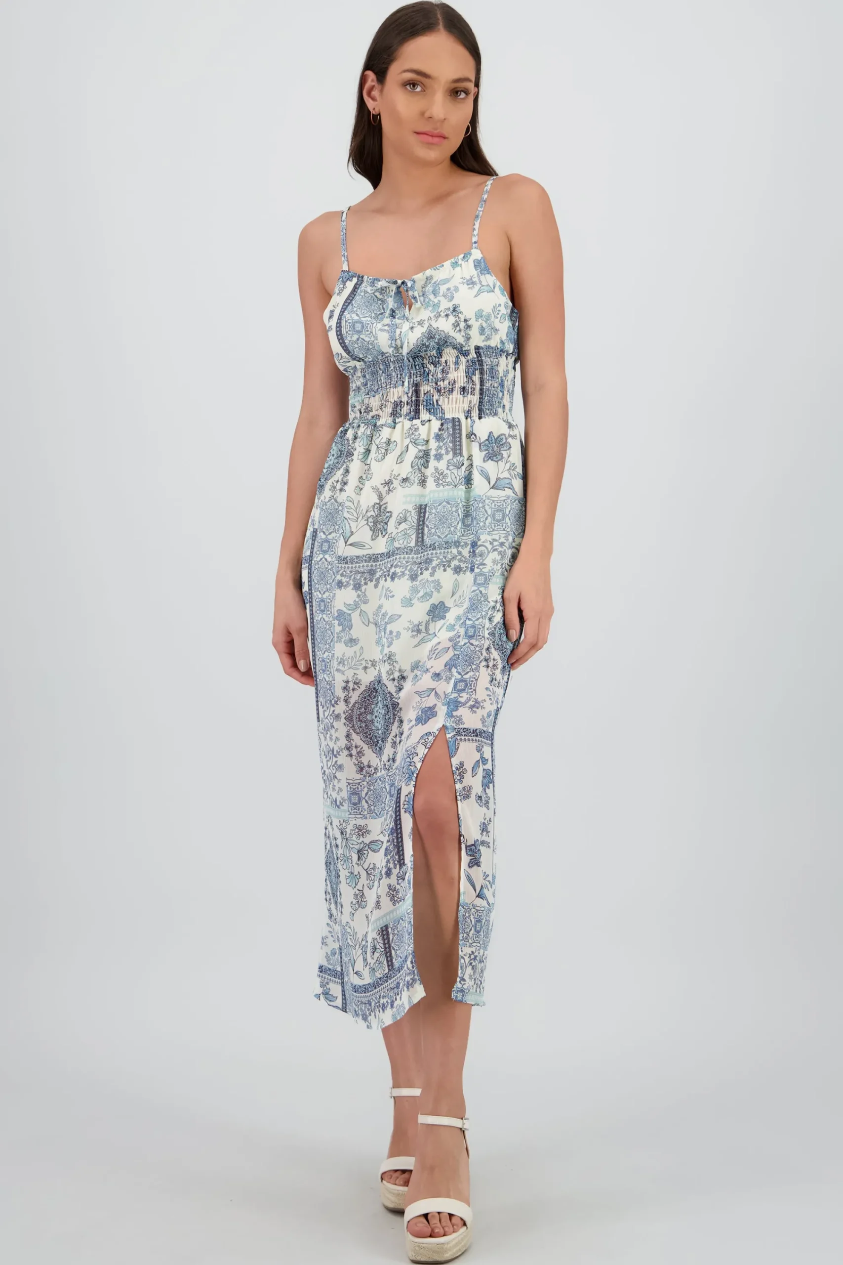 Shasa Floral Print Maxi Dress