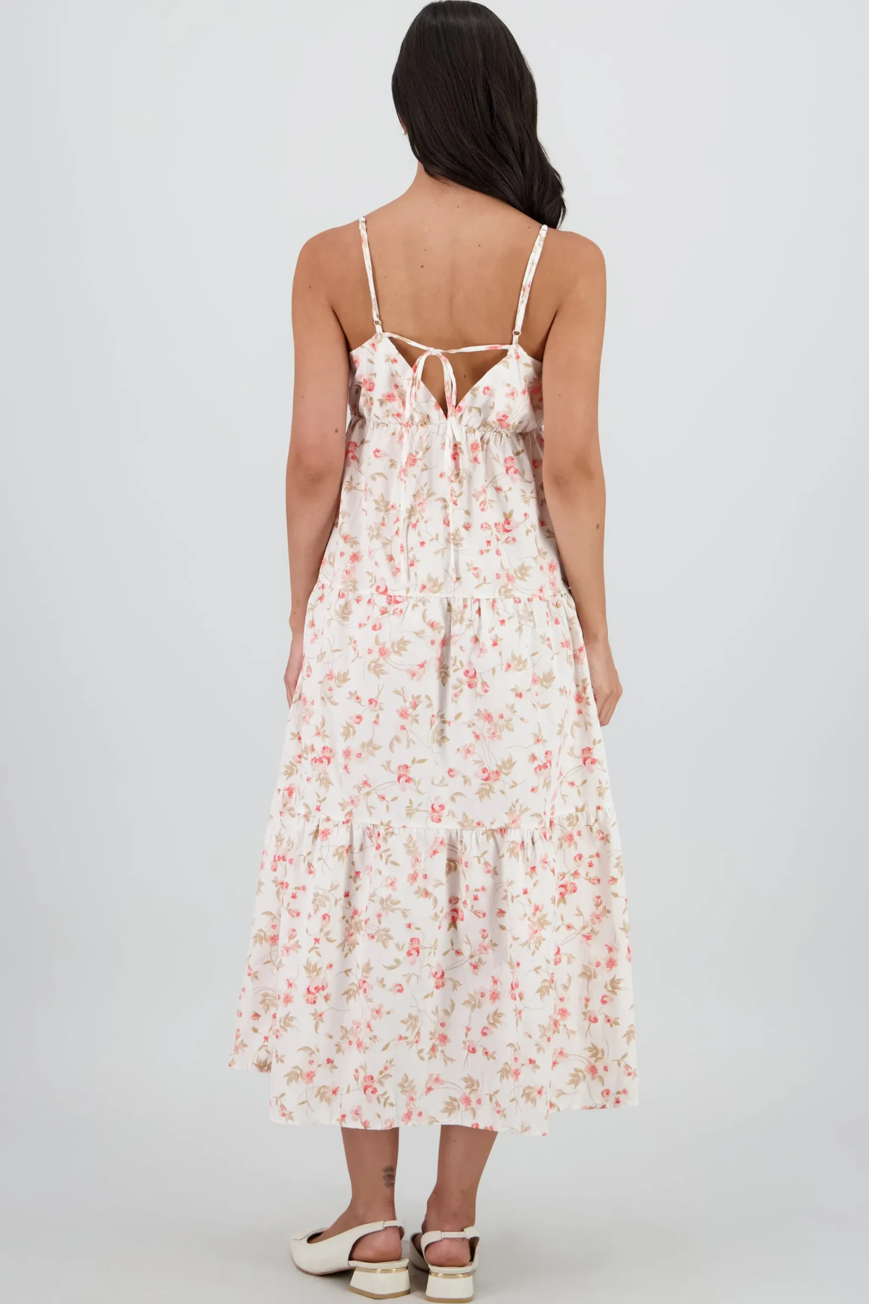 Shasa Floral Print Maxi Strap Dress