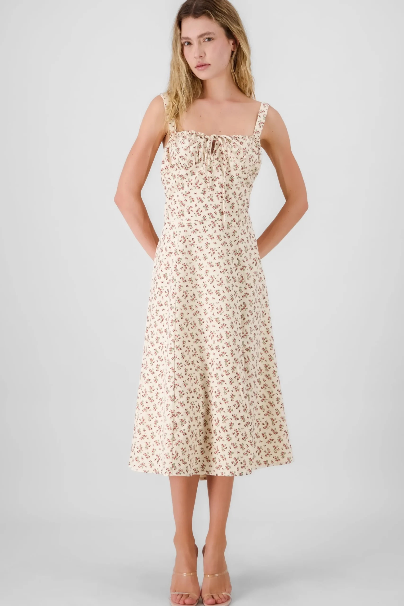 Shasa Floral Print Midi Dress