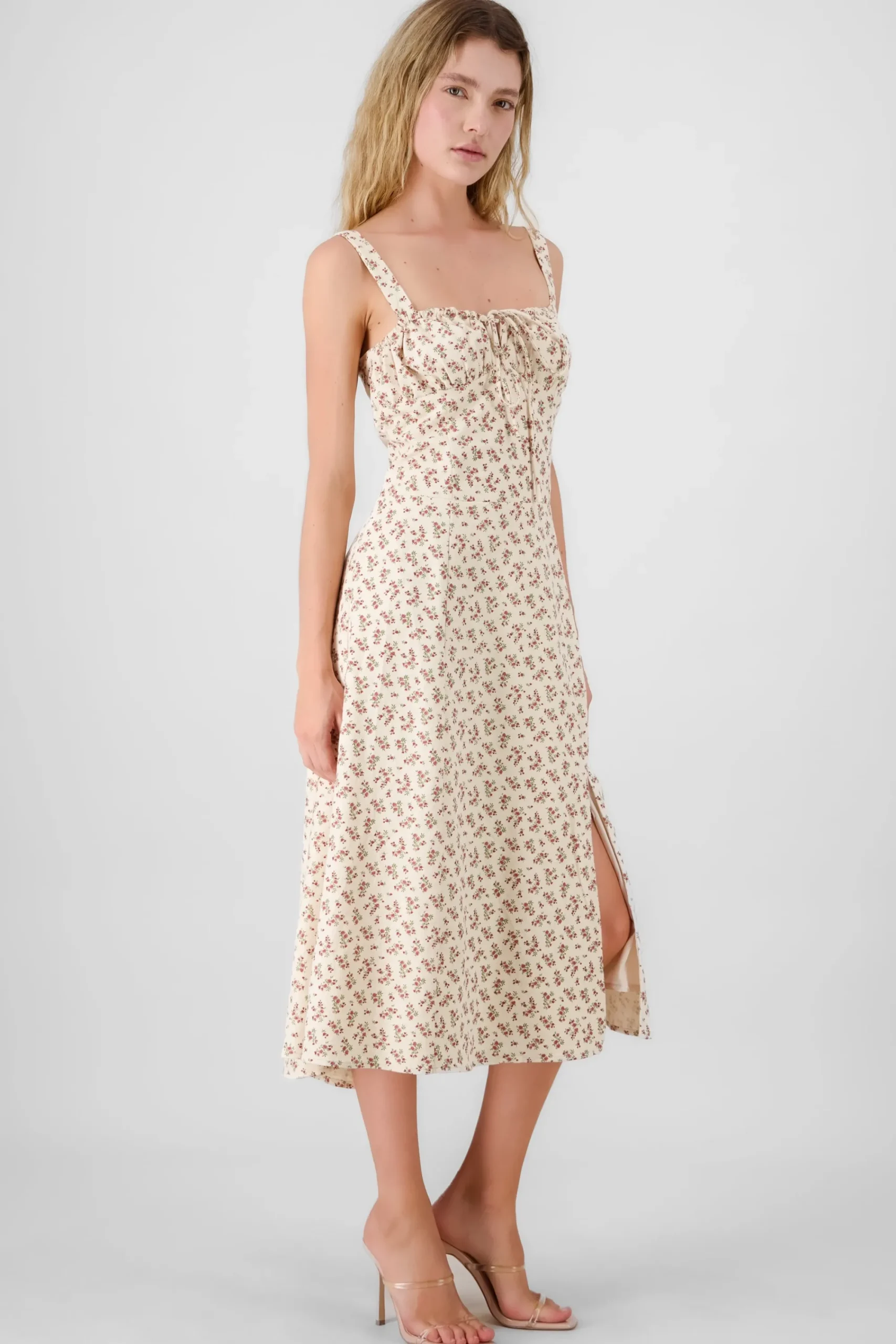 Shasa Floral Print Midi Dress