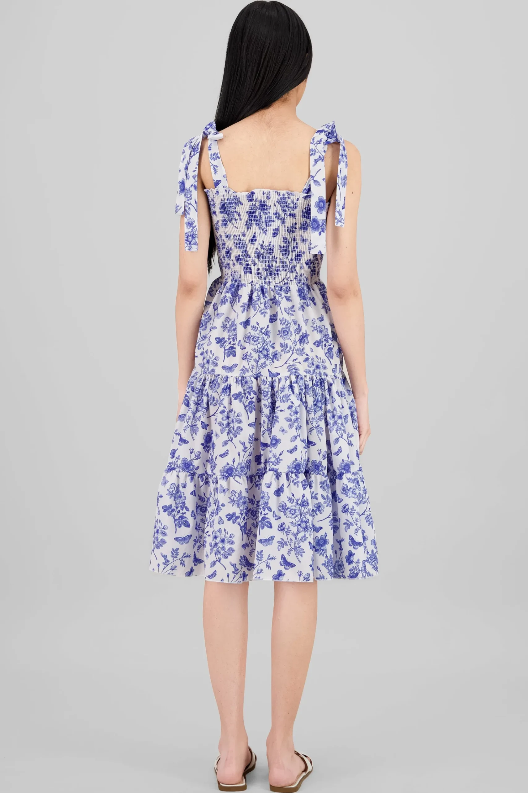 Shasa Floral Print Ruffle Dress