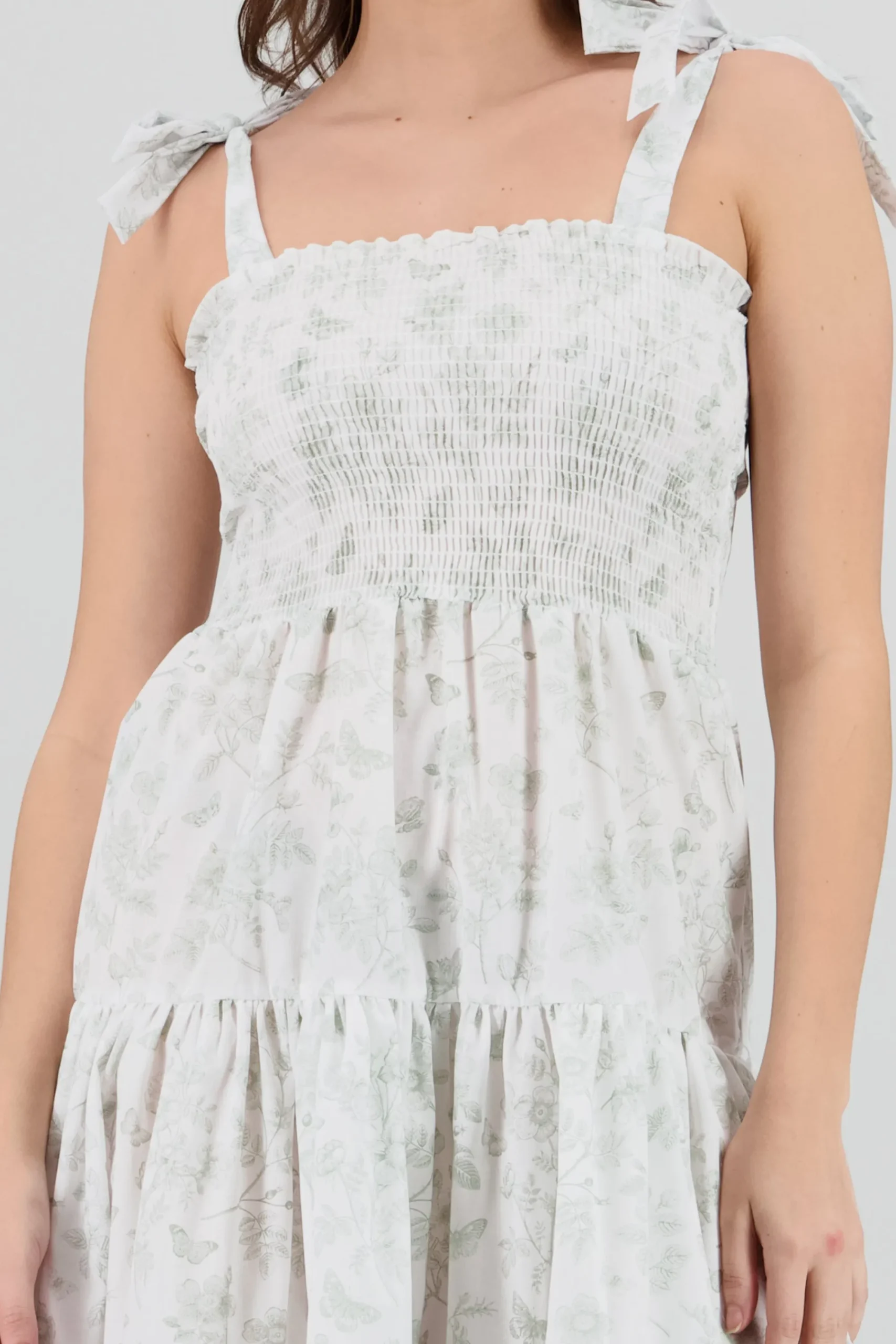 Shasa Floral Print Ruffle Dress