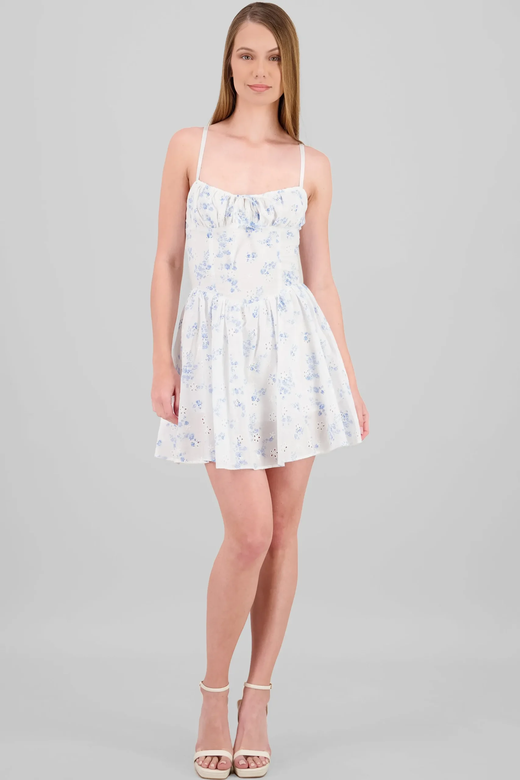 Shasa Floral Print Textured Dress