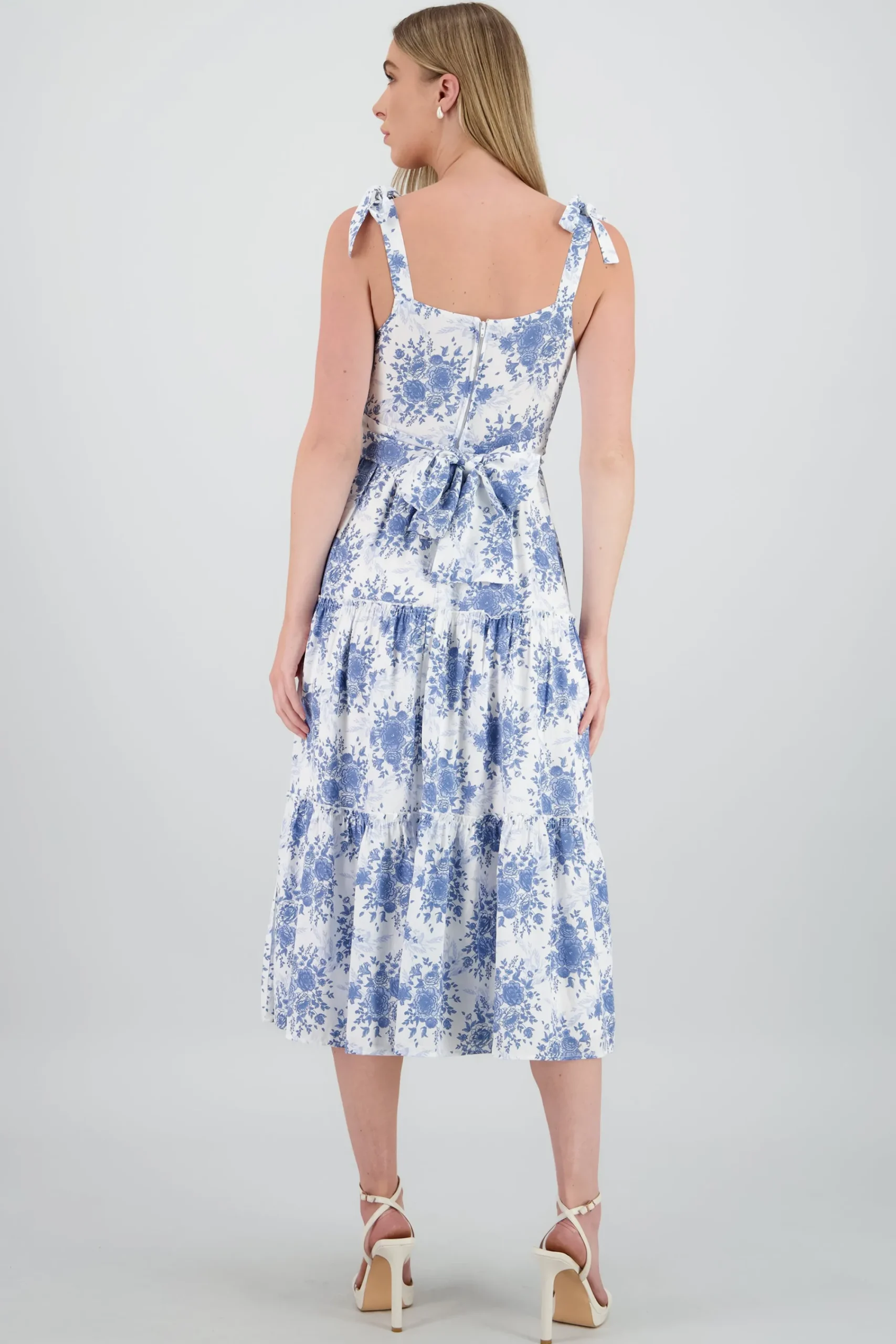Shasa Floral Printed Ruffled Maxi Dress
