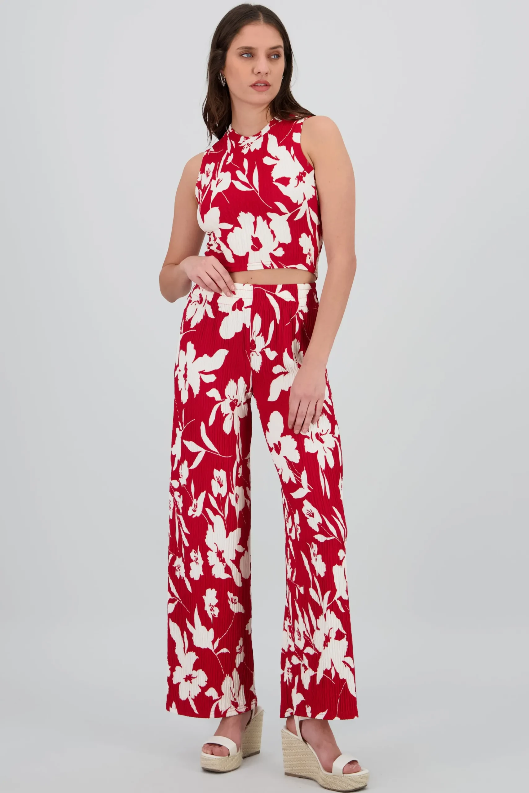 Shasa Flowing Tropical Floral Pants