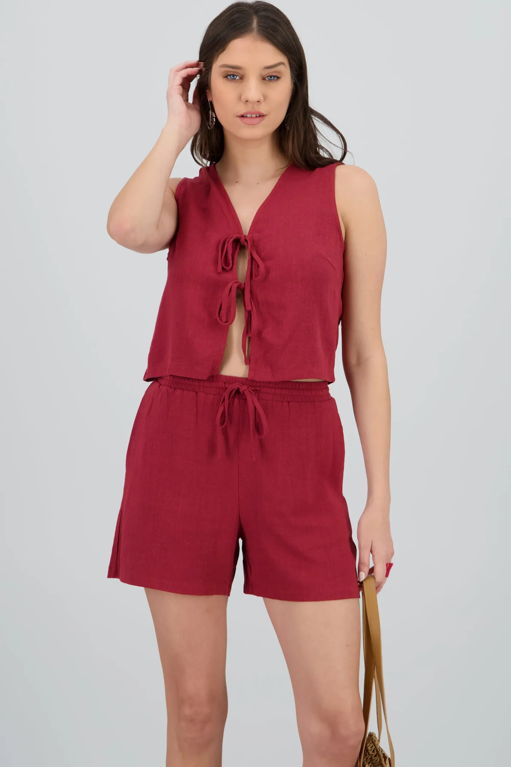 Shasa Flowy Vest with Ties