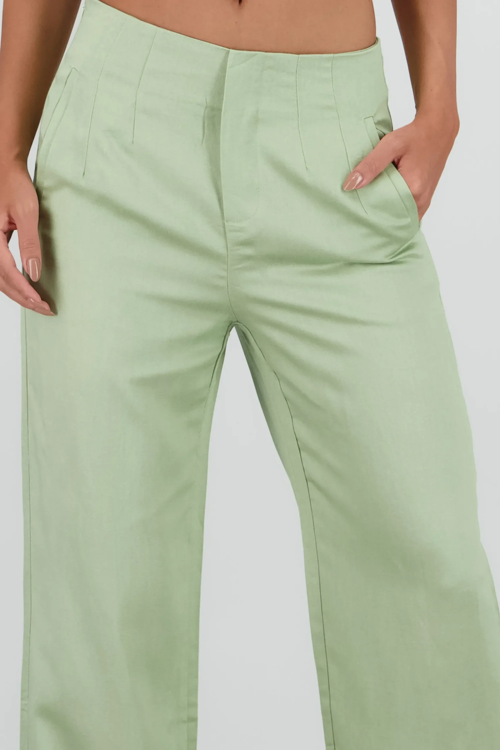 Shasa Fluid Pants with Pleat Detail