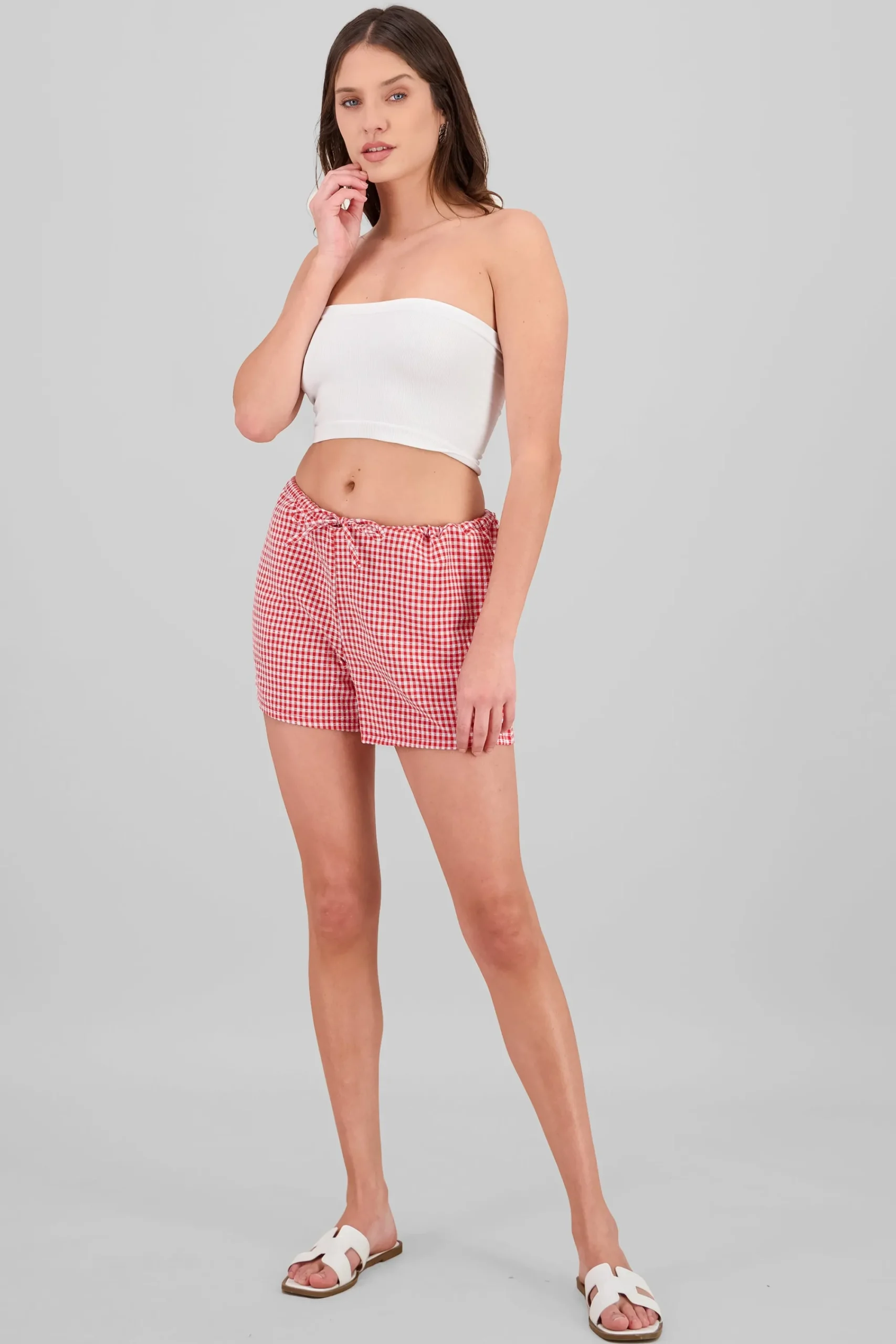 Shasa Gingham Mini Shorts