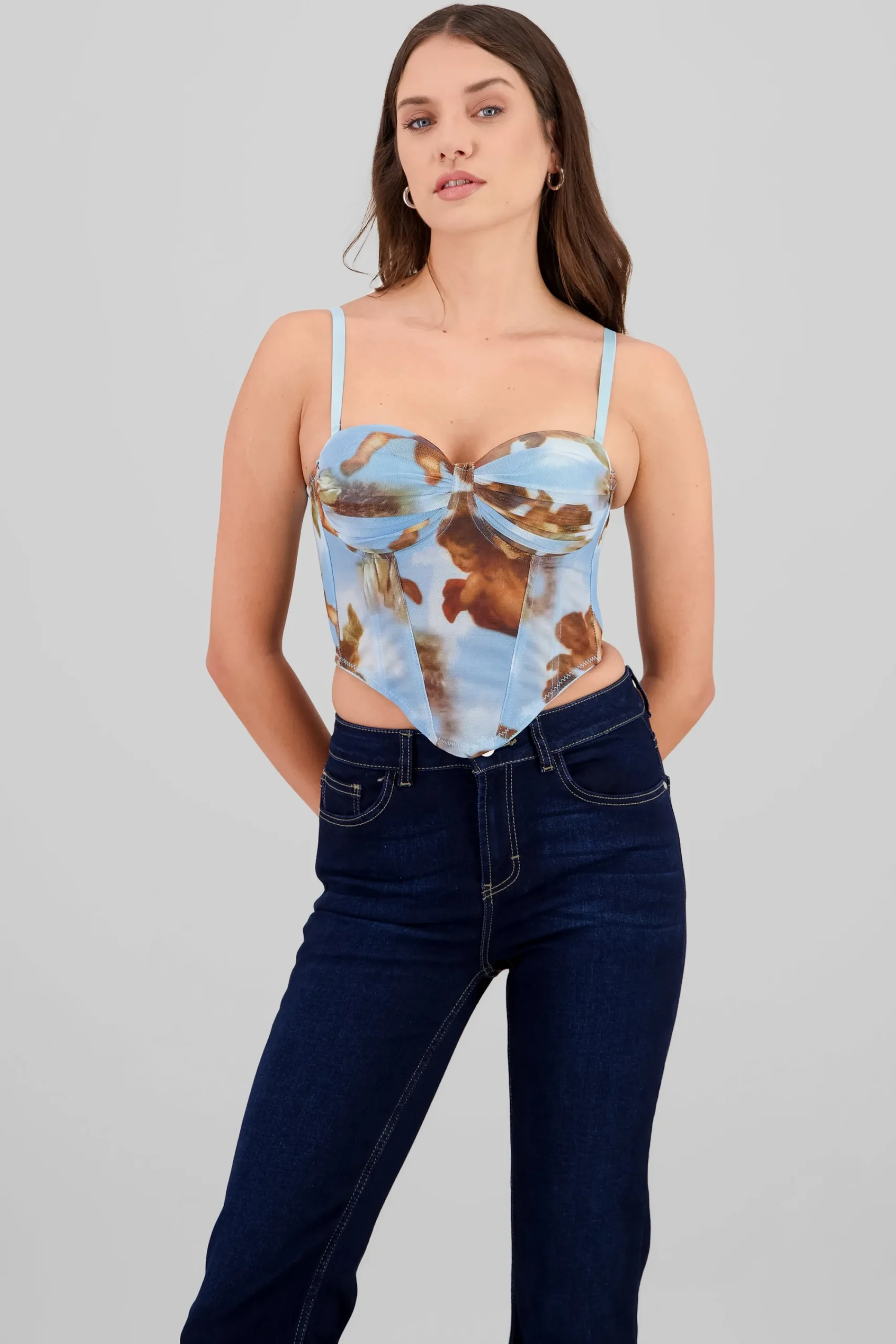 Shasa Gradient Mesh Corset
