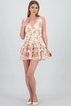 Shasa Halter Dress with Floral Print