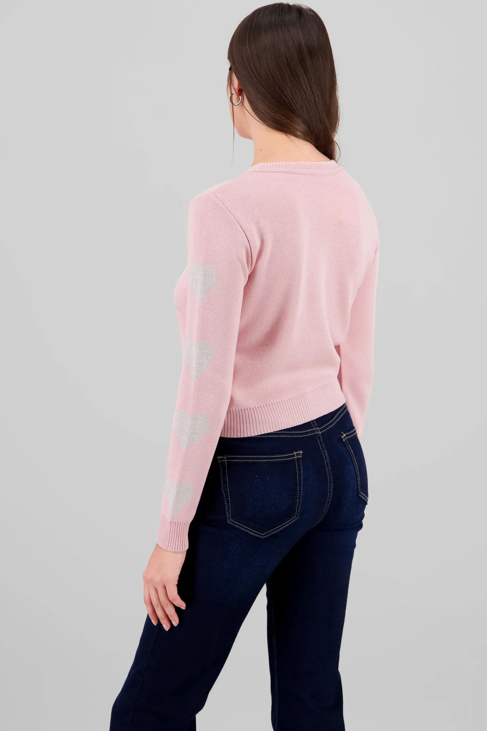 Shasa Heart Detail Sleeve Sweater