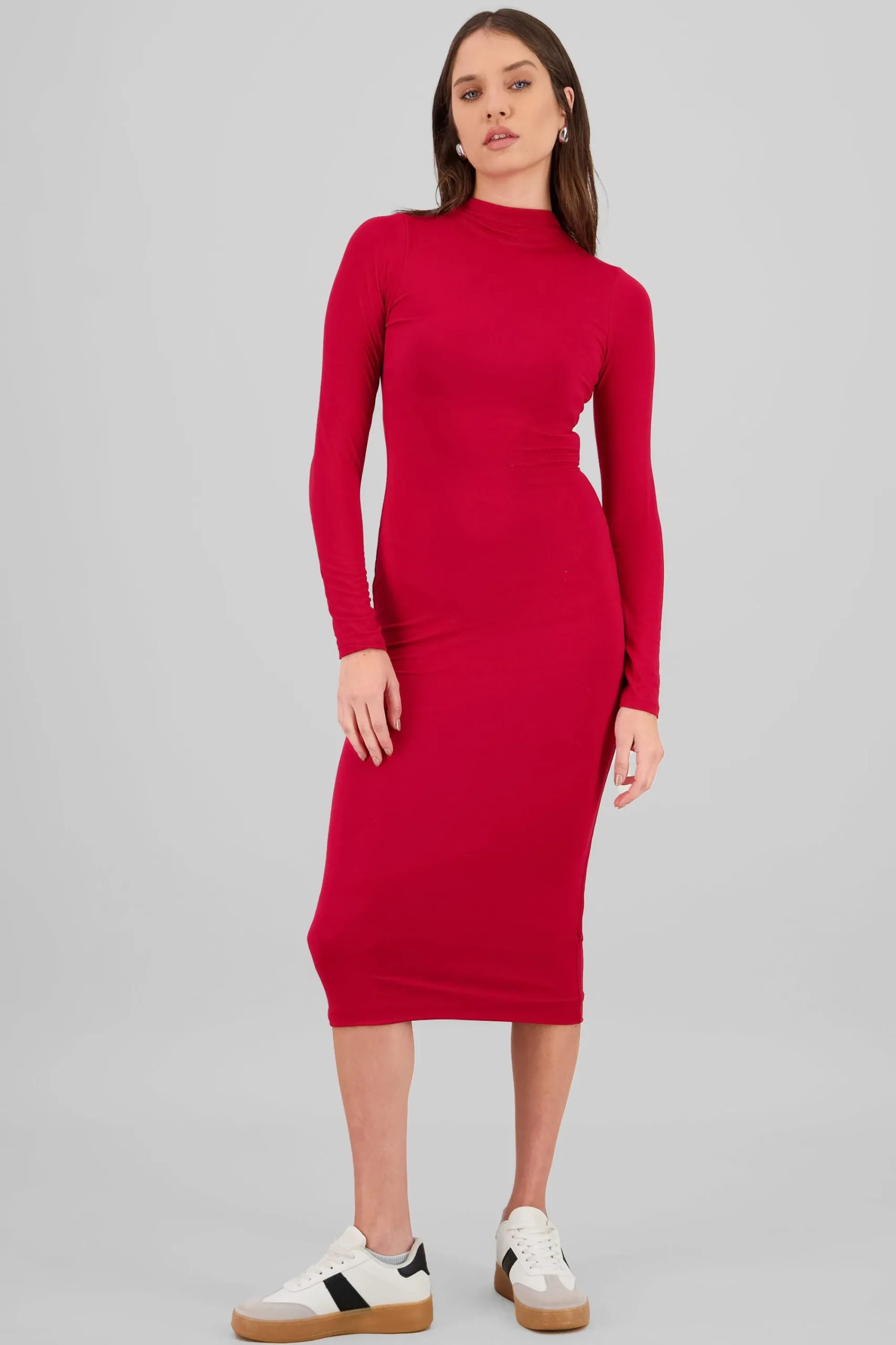 Shasa High Neck Midi Dress