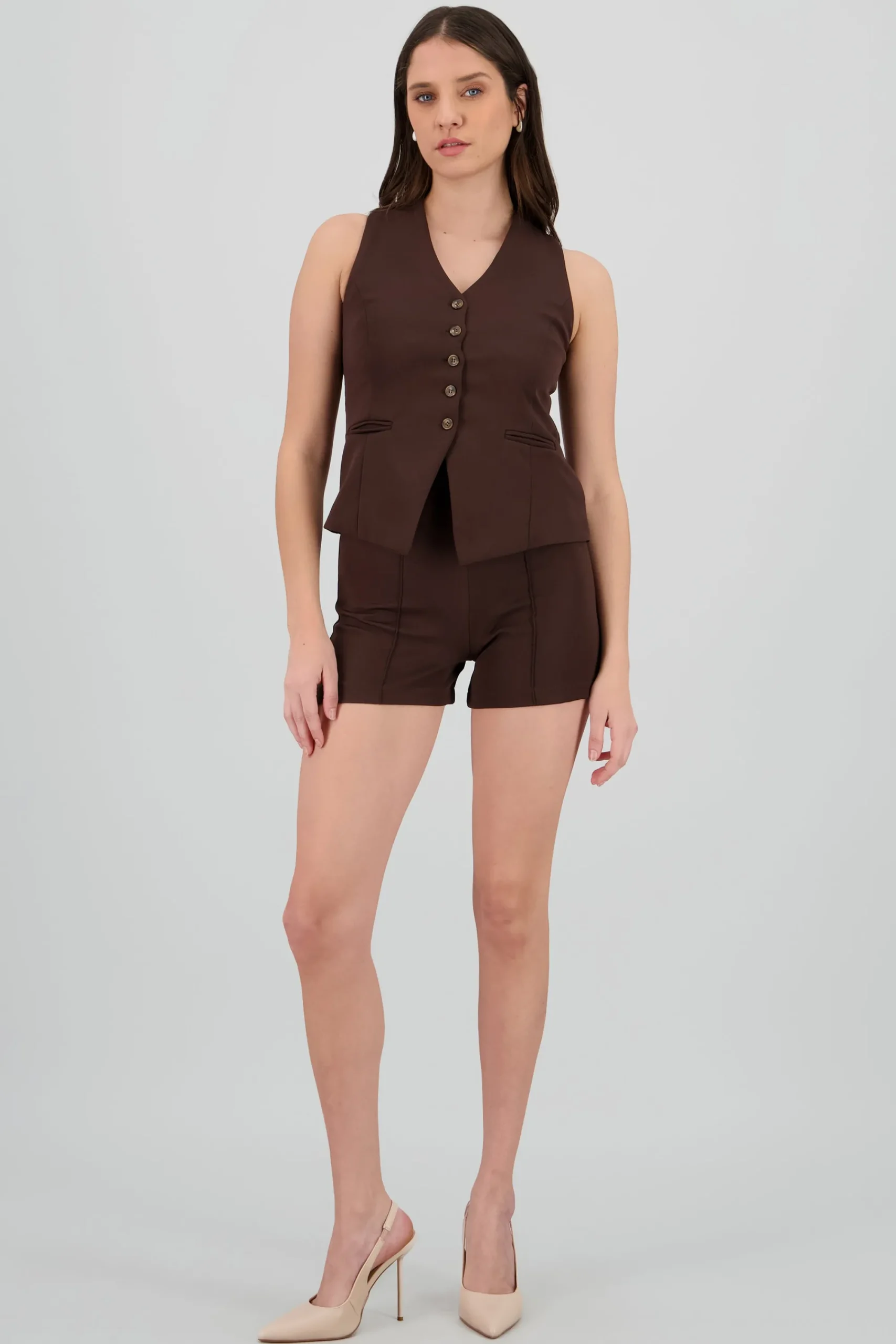 Shasa High Waisted Pleated Shorts