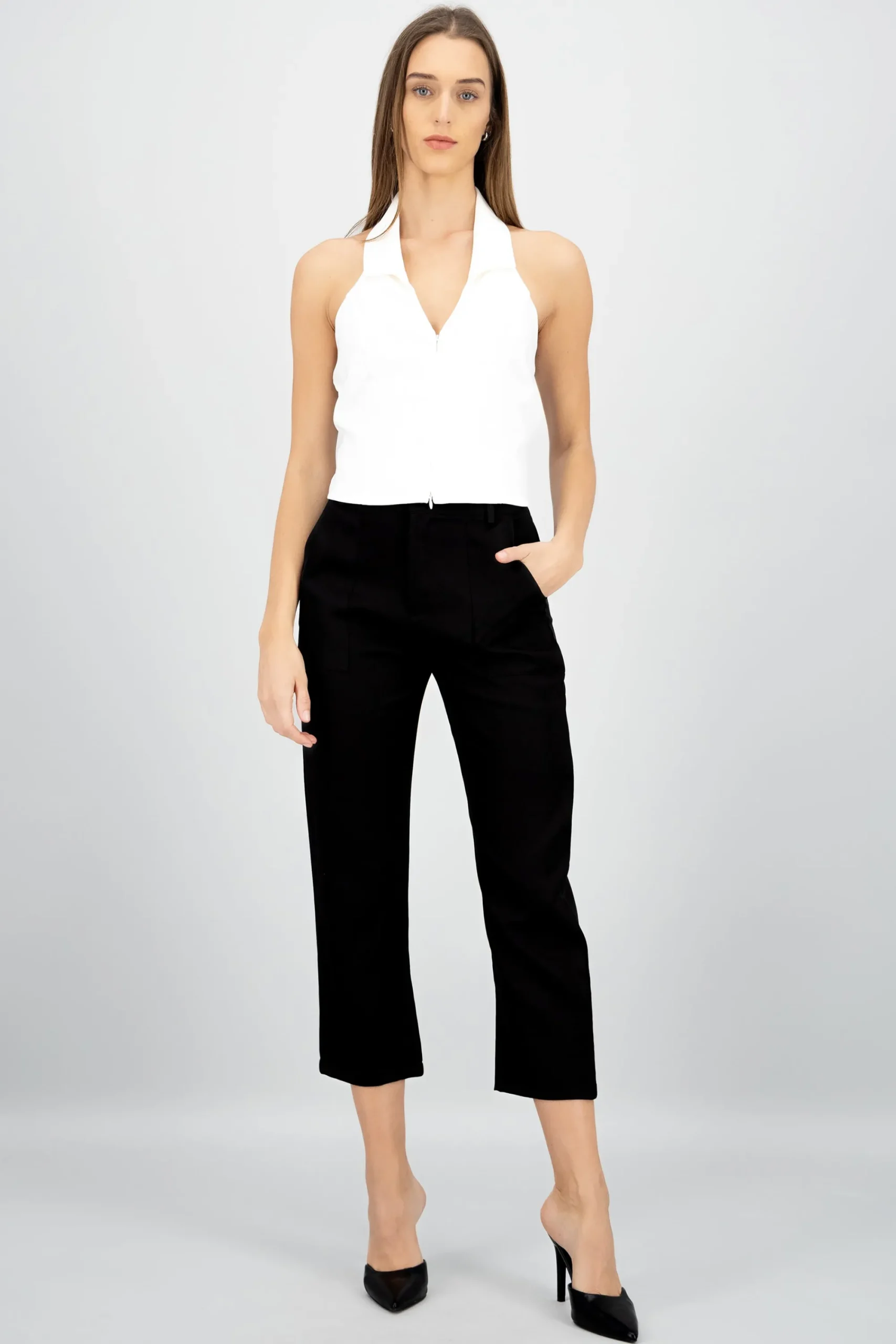 Shasa Highwaisted capri pant with pockets