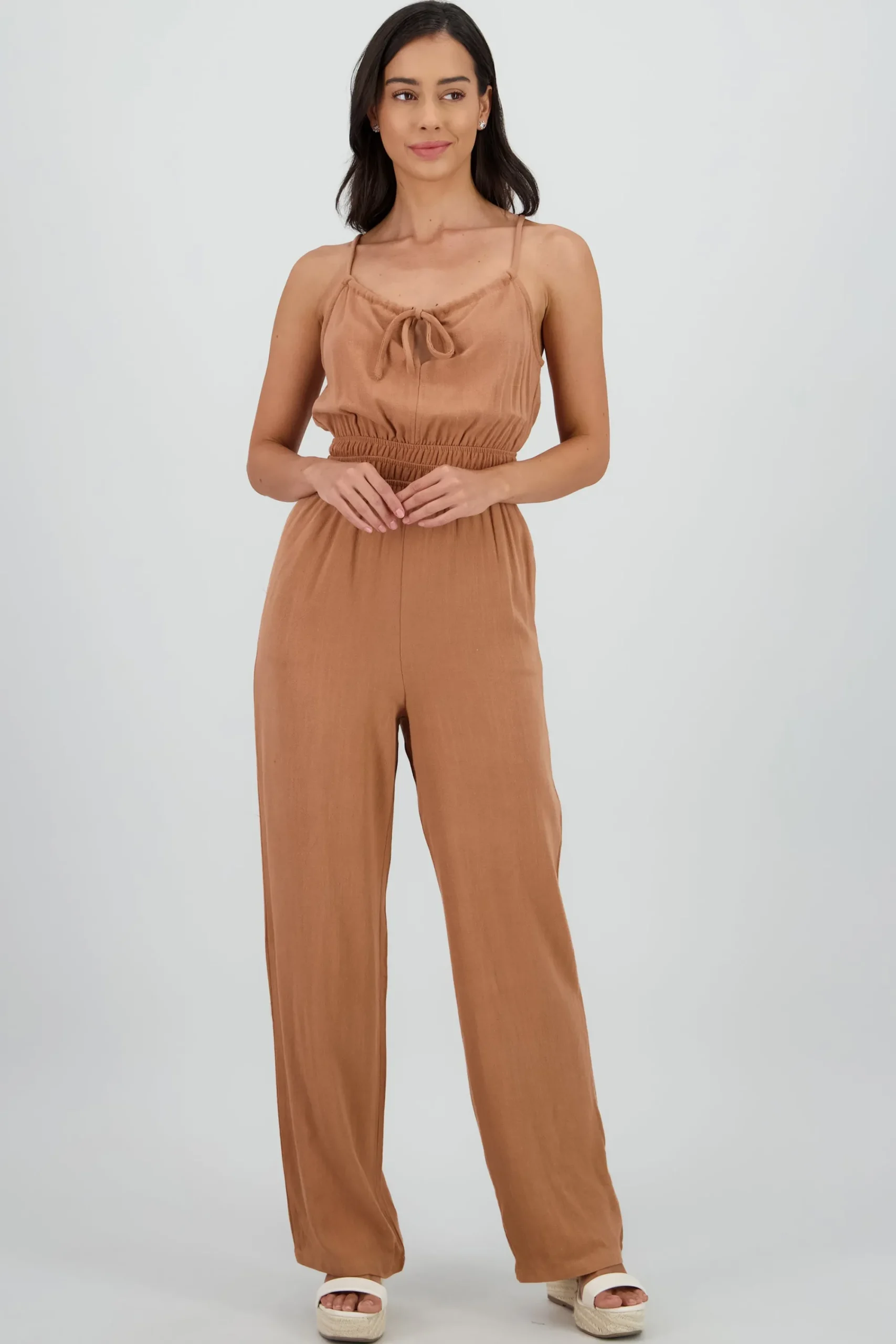 Shasa Jumpsuit with Drawstring Neckline