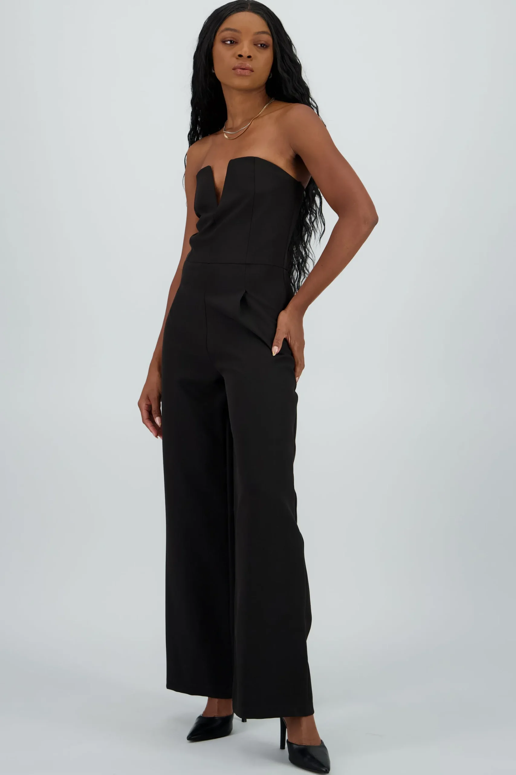 Shasa Jumpsuit with Neckline Detail