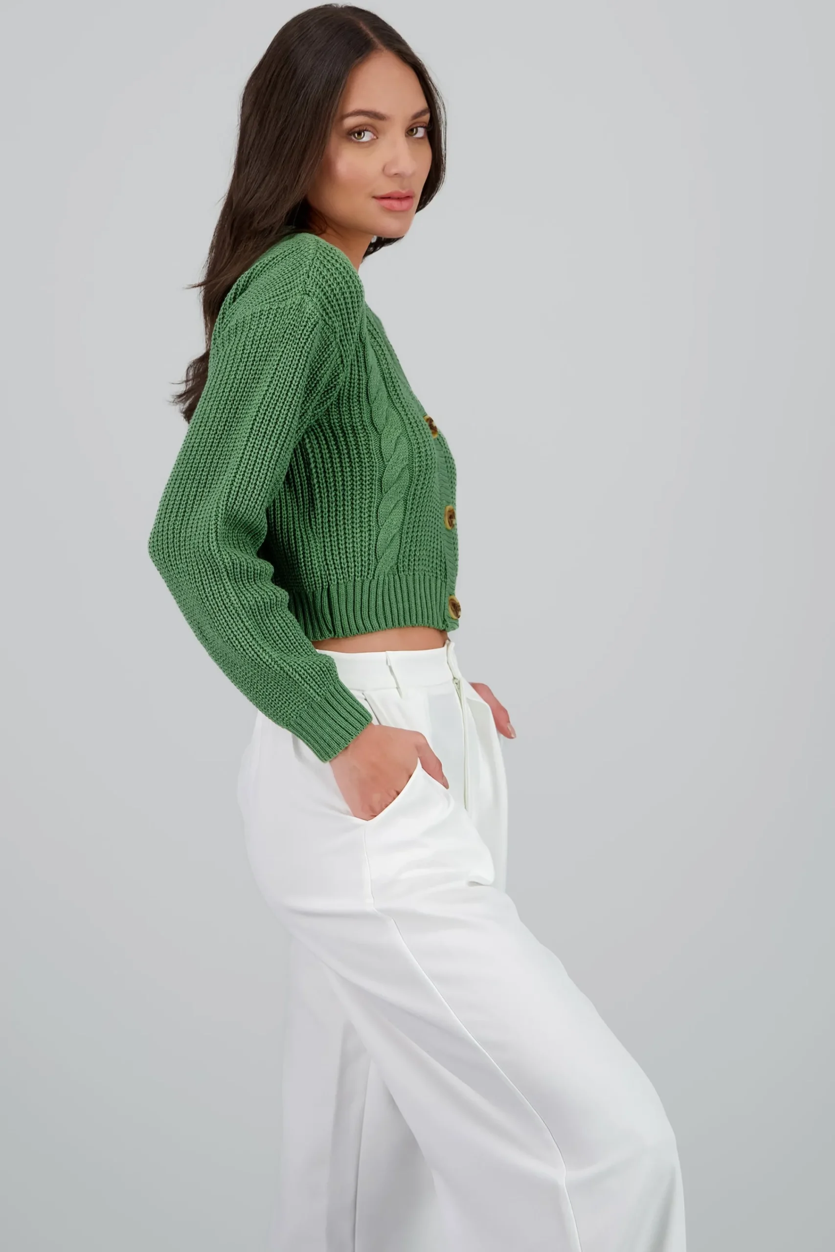 Shasa Knit Button Front Cardigan