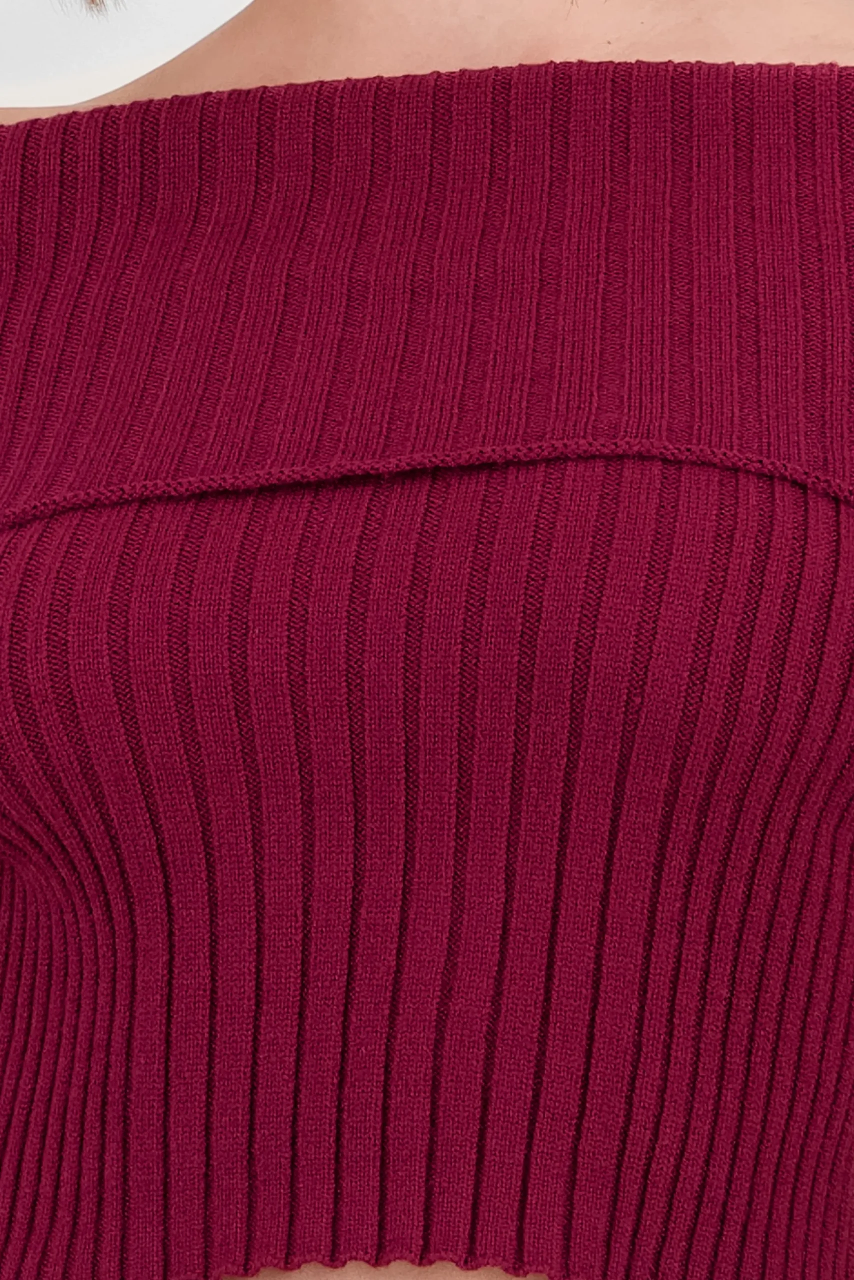 Shasa Knit Off Shoulder Sweater