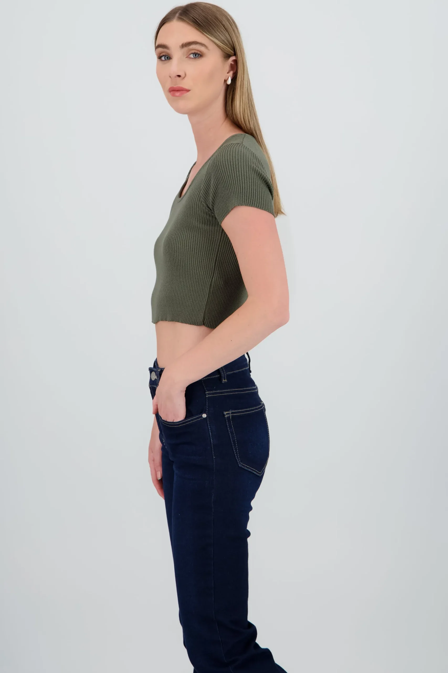 Shasa Knit Square Neck Top