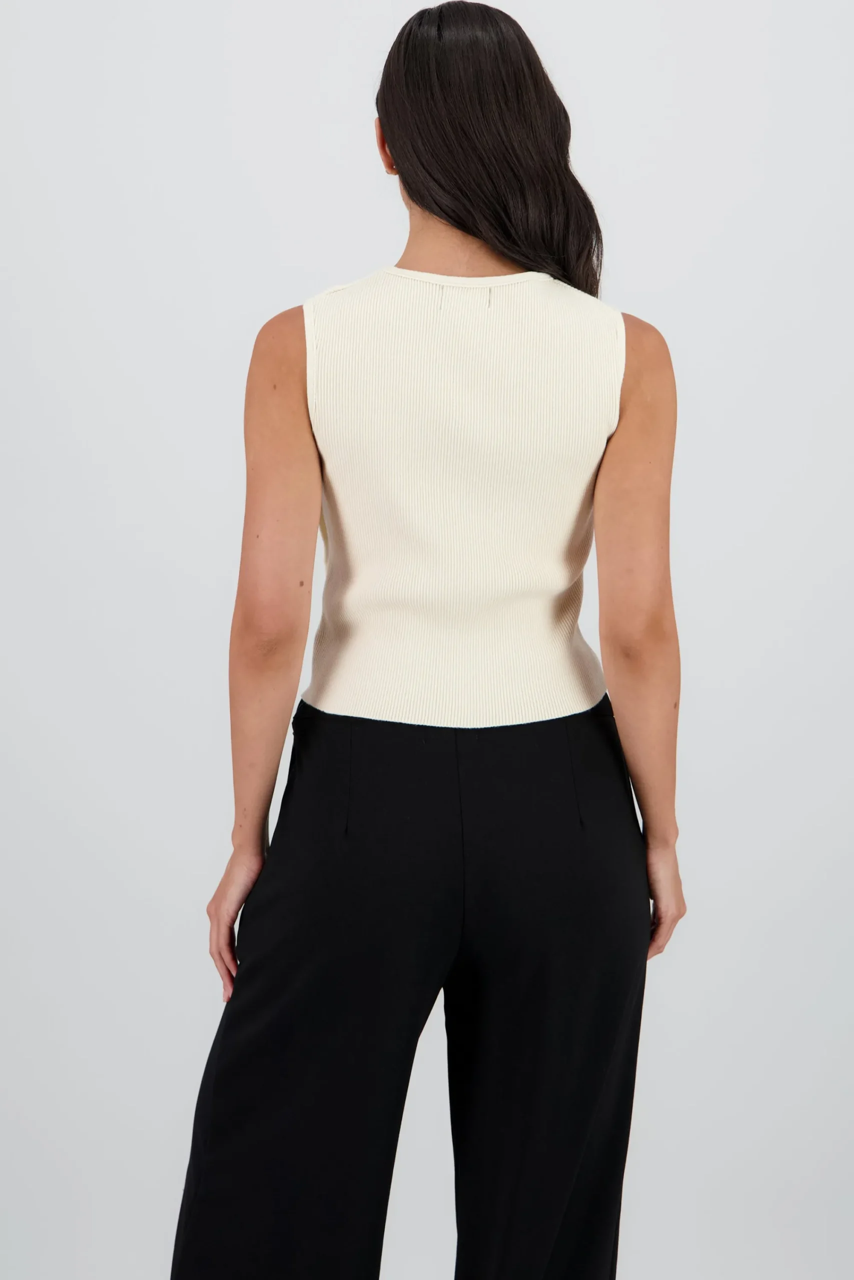 Shasa Knit Vest with Buttons