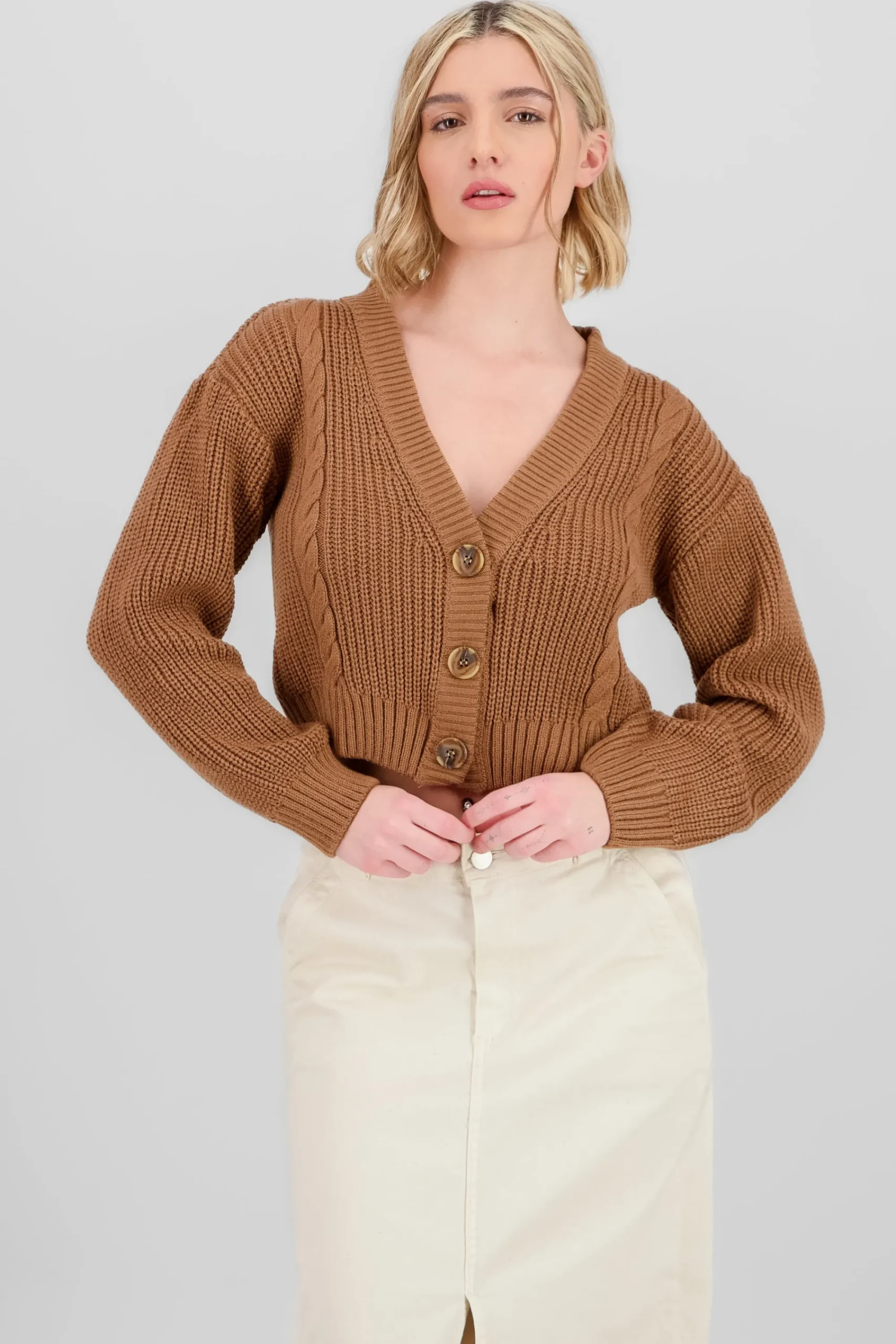 Shasa Knitted ButtonFront Cardigan