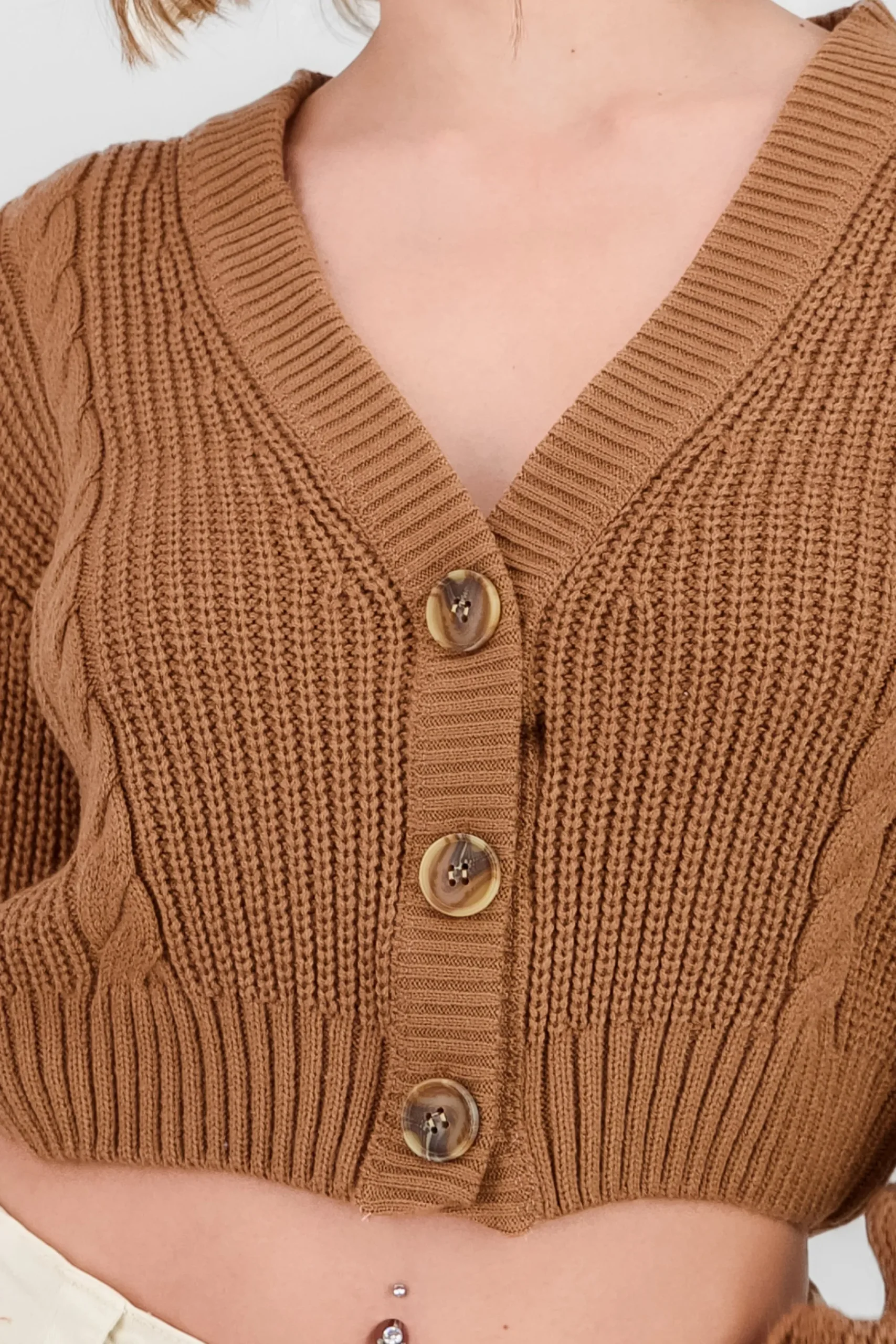 Shasa Knitted ButtonFront Cardigan