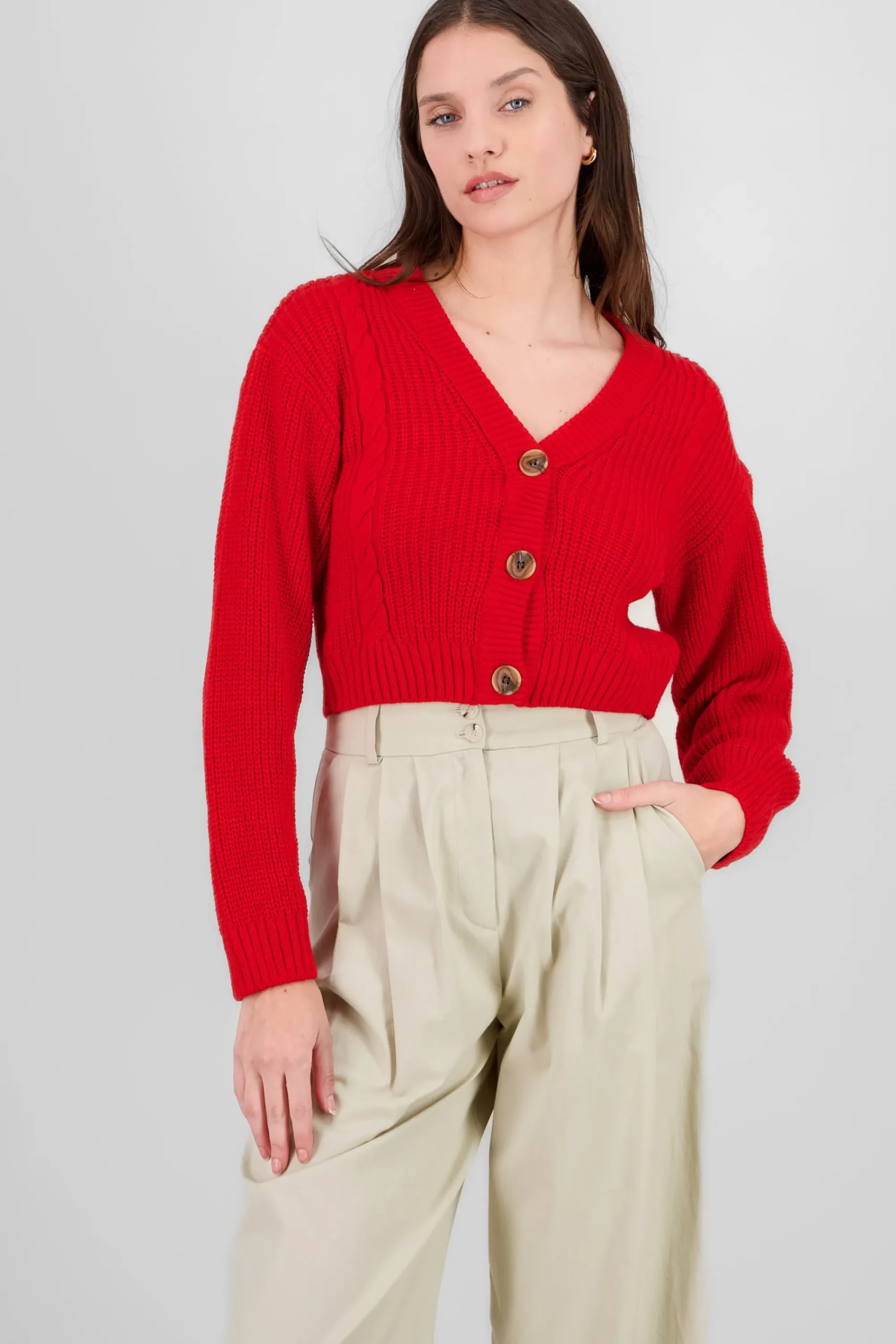 Shasa Knitted ButtonFront Cardigan