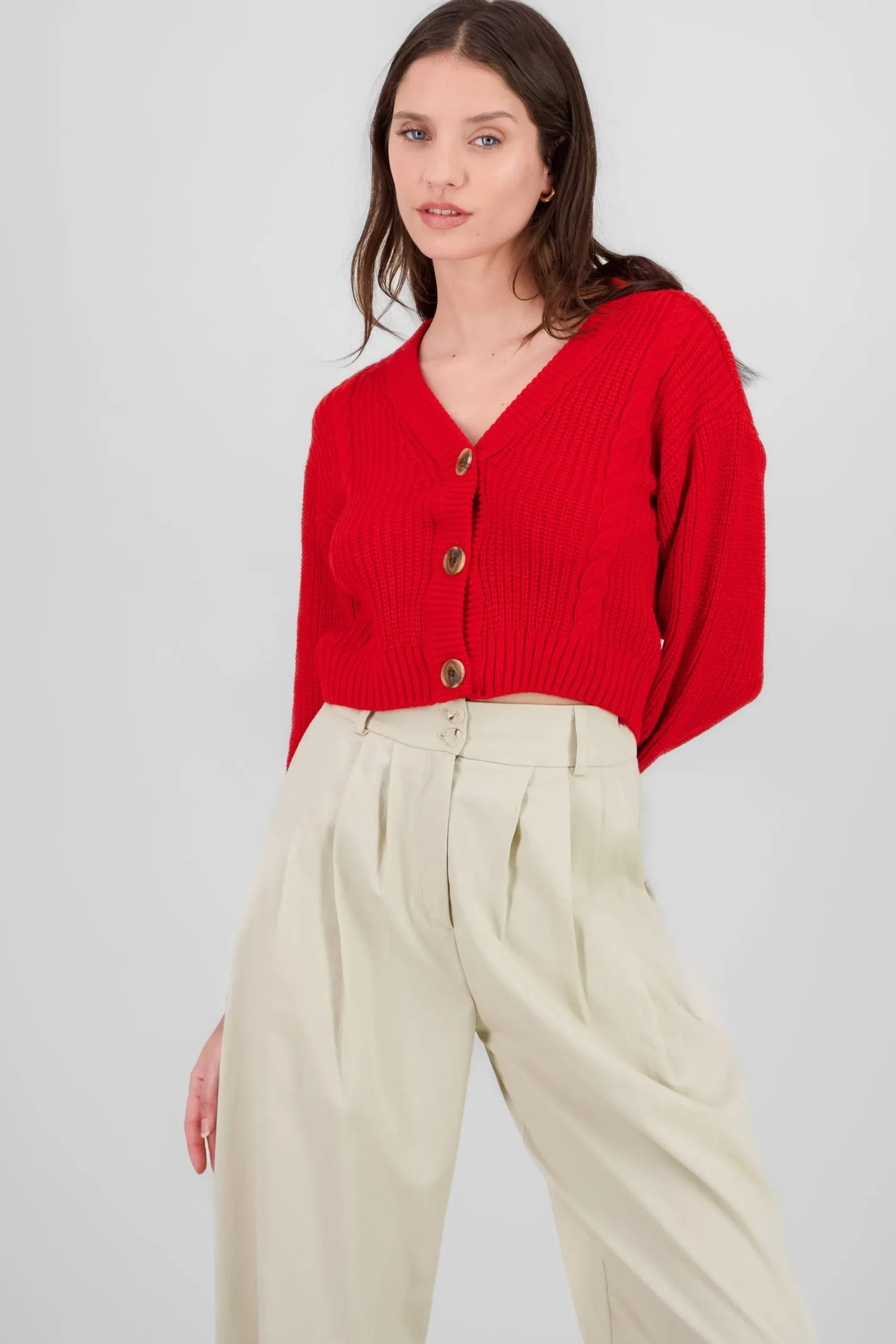 Shasa Knitted ButtonFront Cardigan