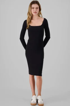 Shasa Knitted Square Neck Dress