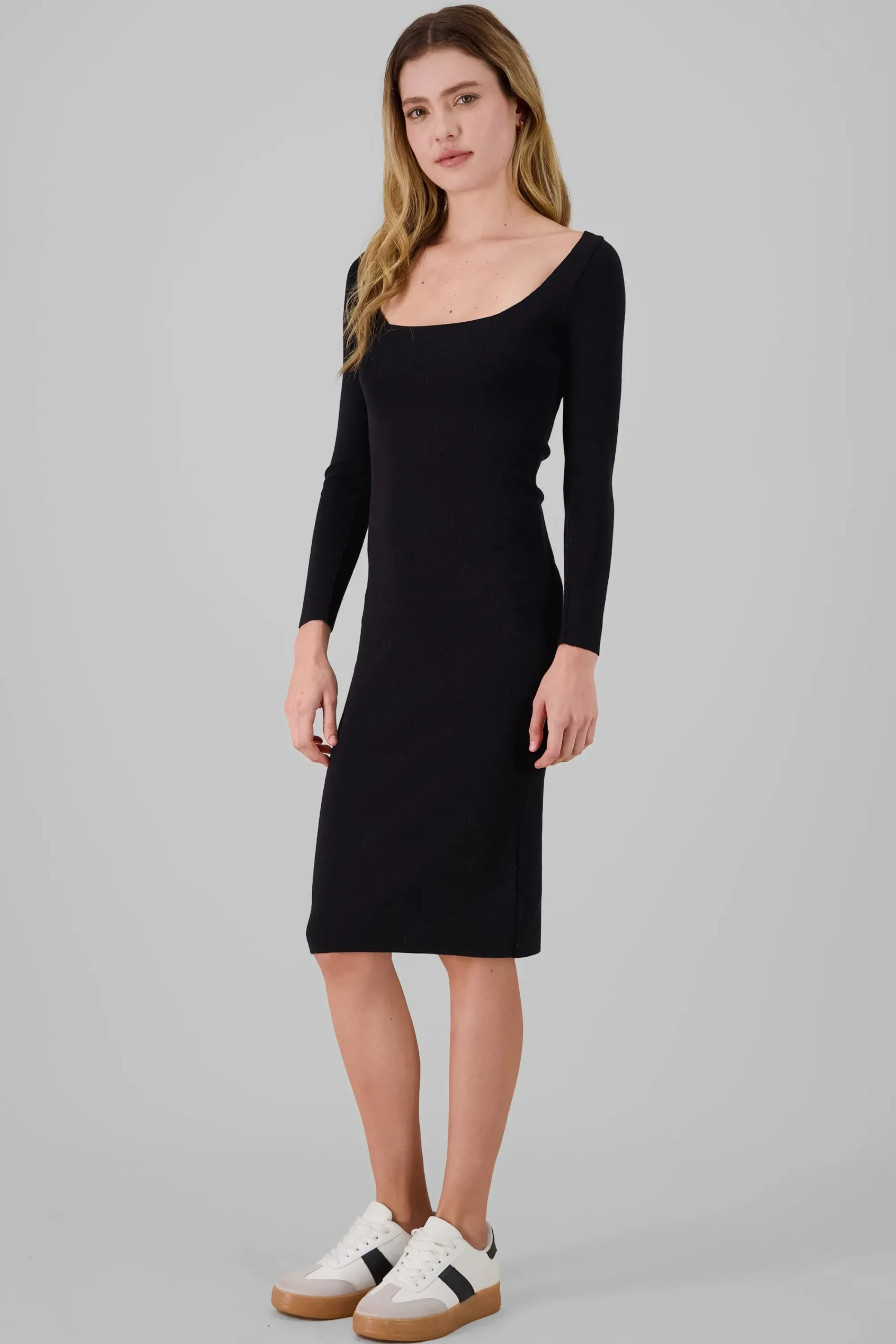 Shasa Knitted Square Neck Dress