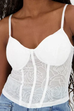 Shasa Lace Corset with Boning Detail