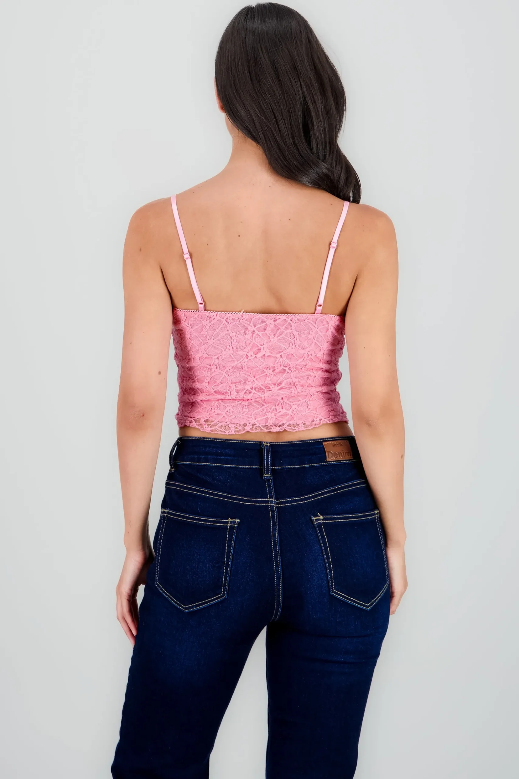 Shasa Lace Top with V Neck Detail