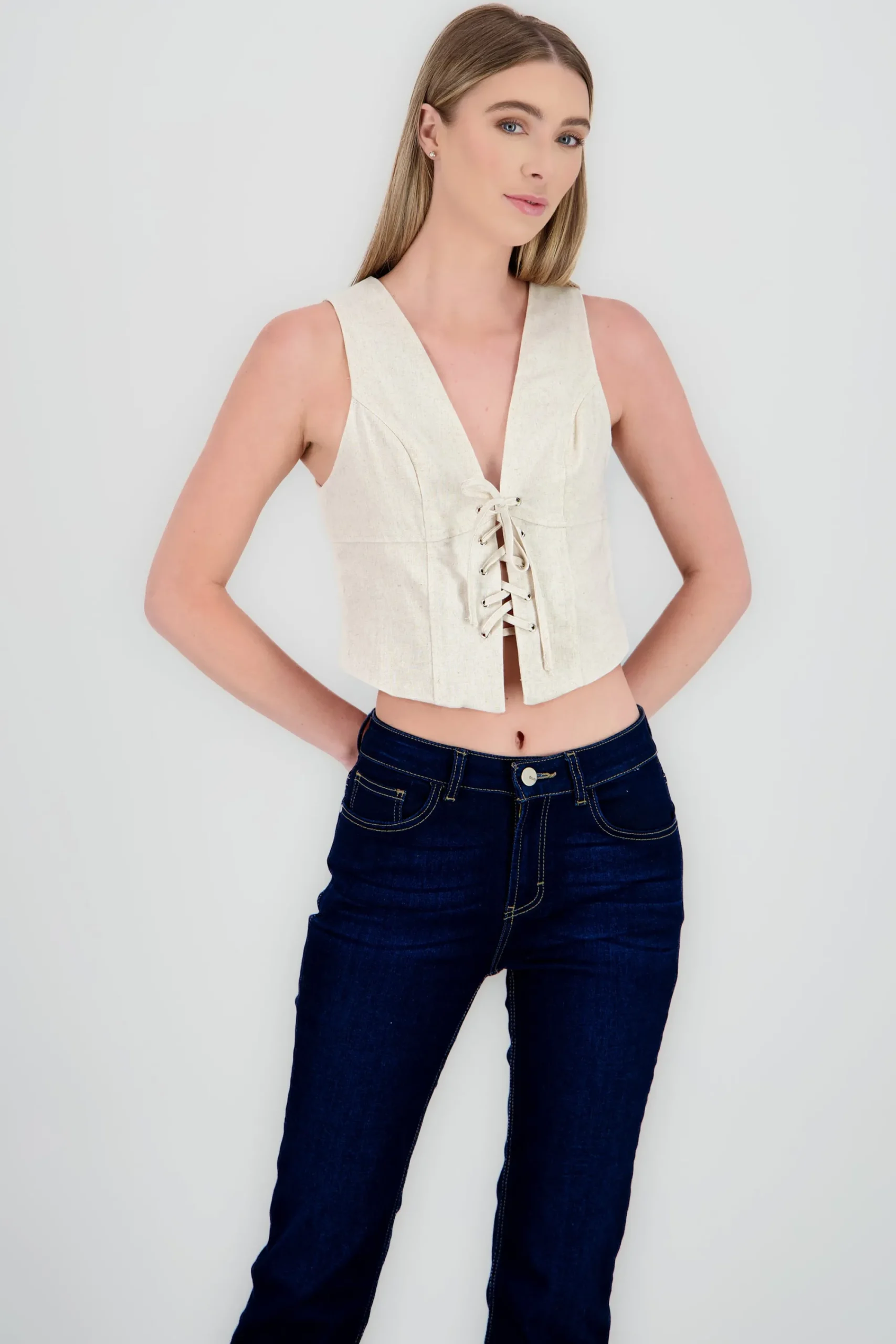 Shasa Lace Up Vest