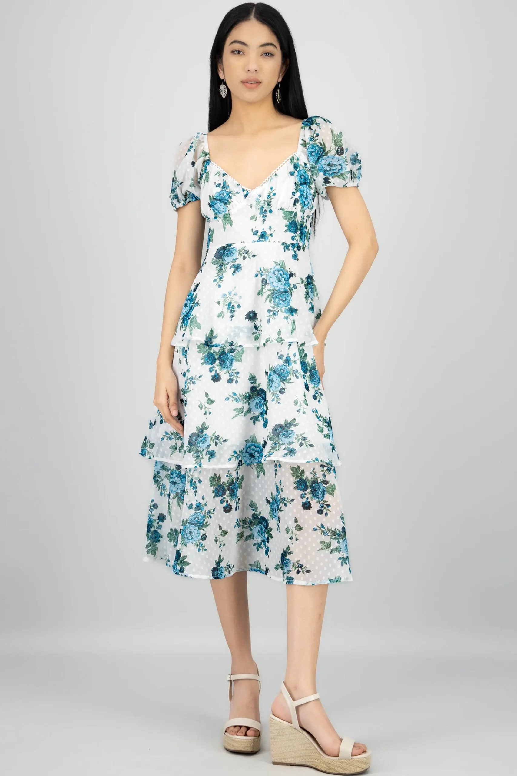 Shasa Layered Floral Maxi Dress
