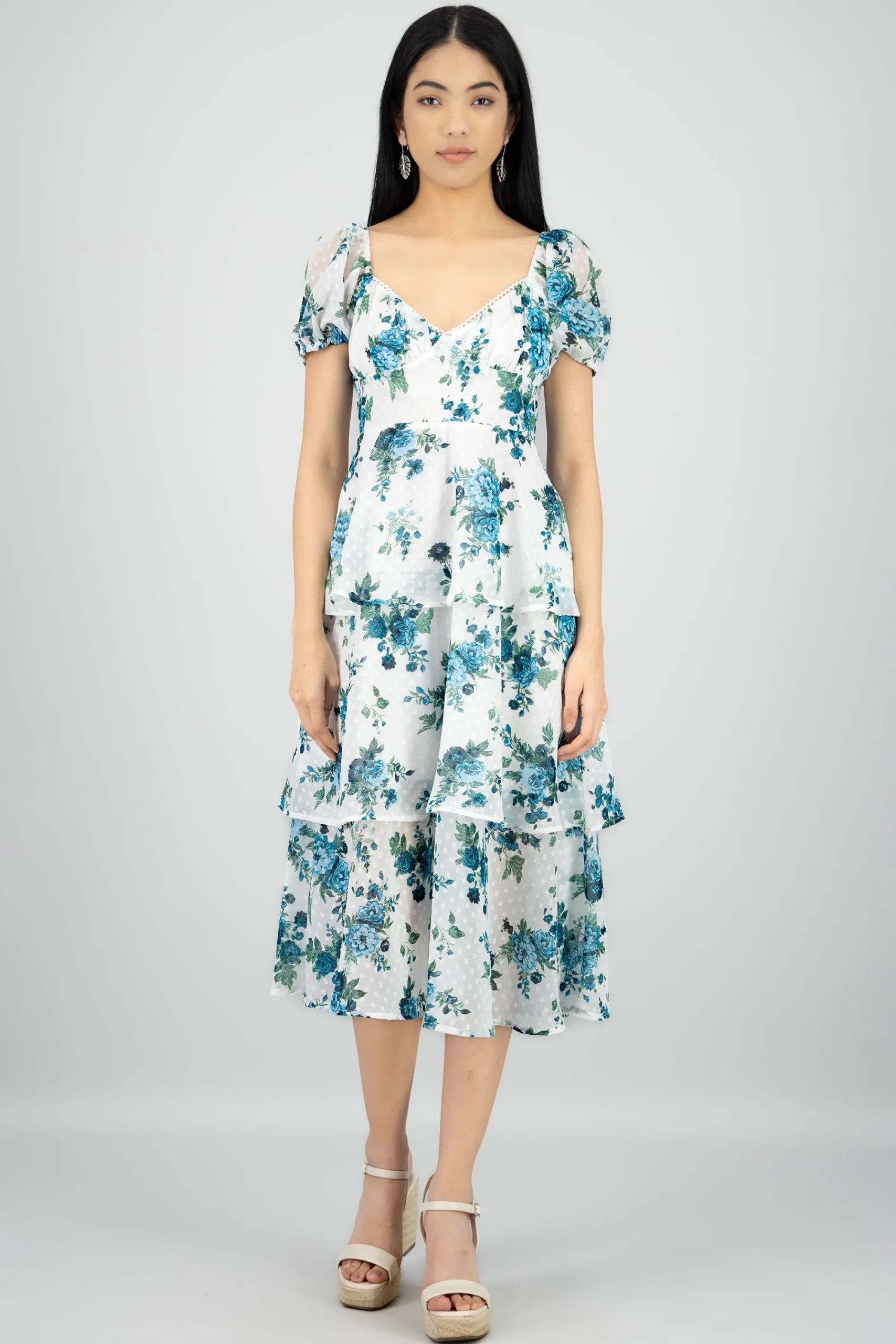 Shasa Layered Floral Maxi Dress
