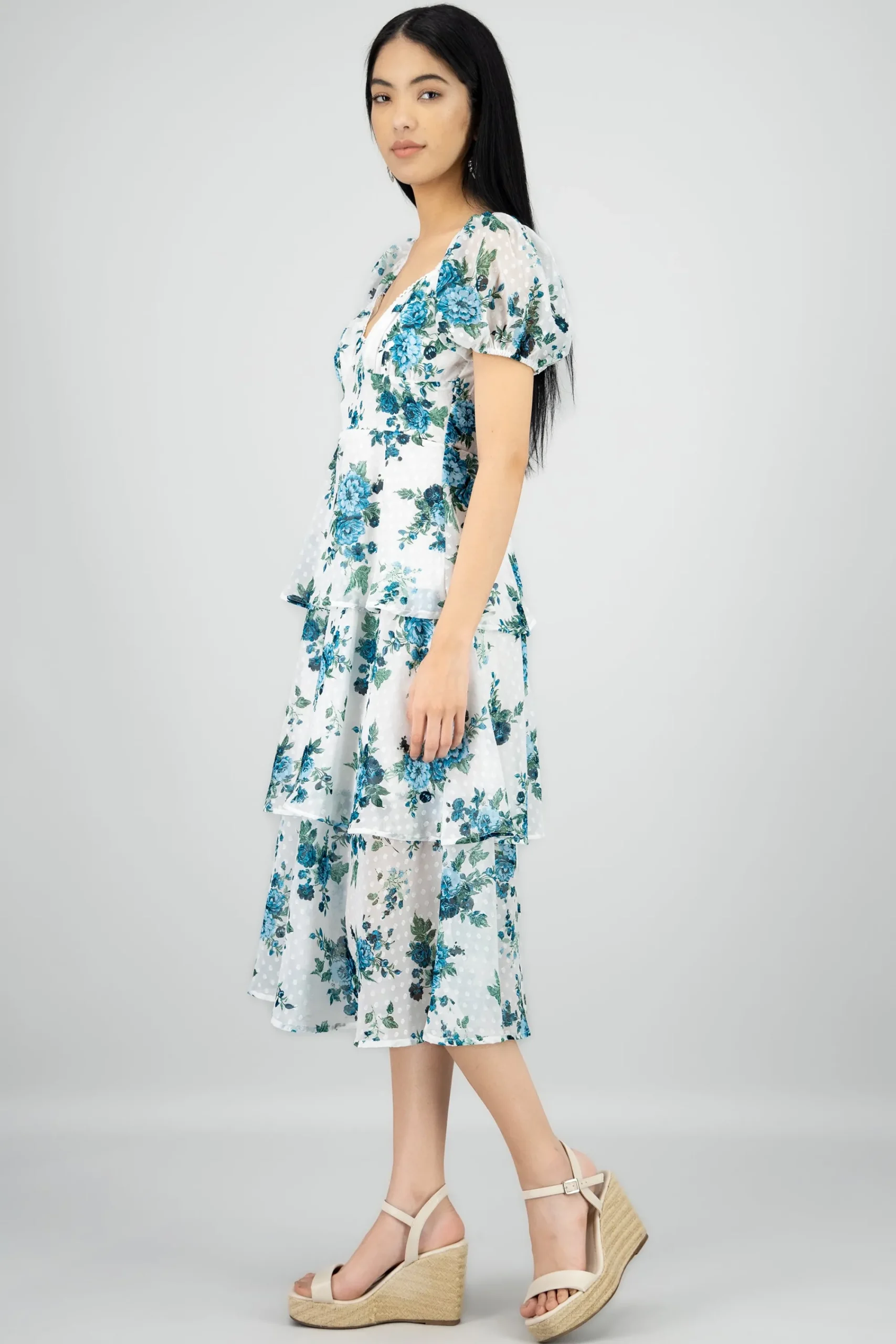Shasa Layered Floral Maxi Dress