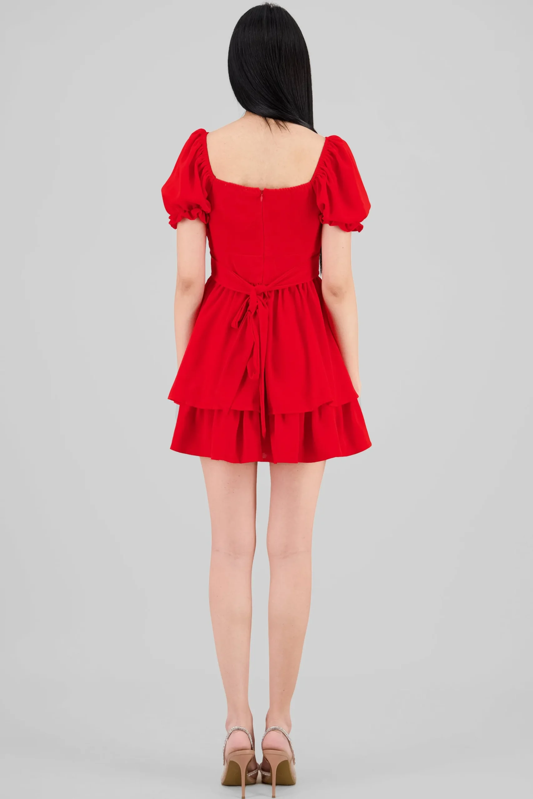 Shasa Layered ruffle mini dress