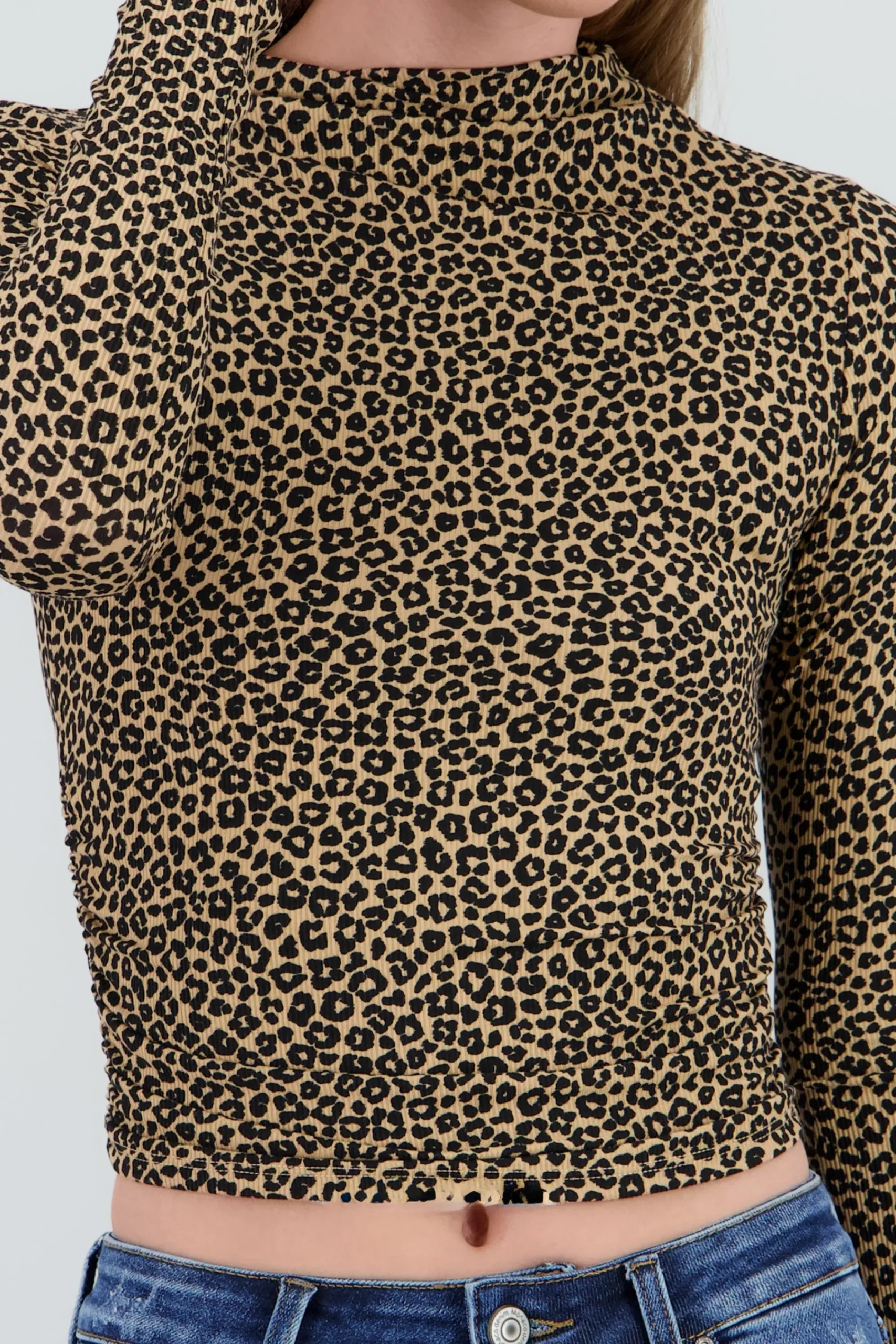 Shasa Leopard Print Long Sleeve Top