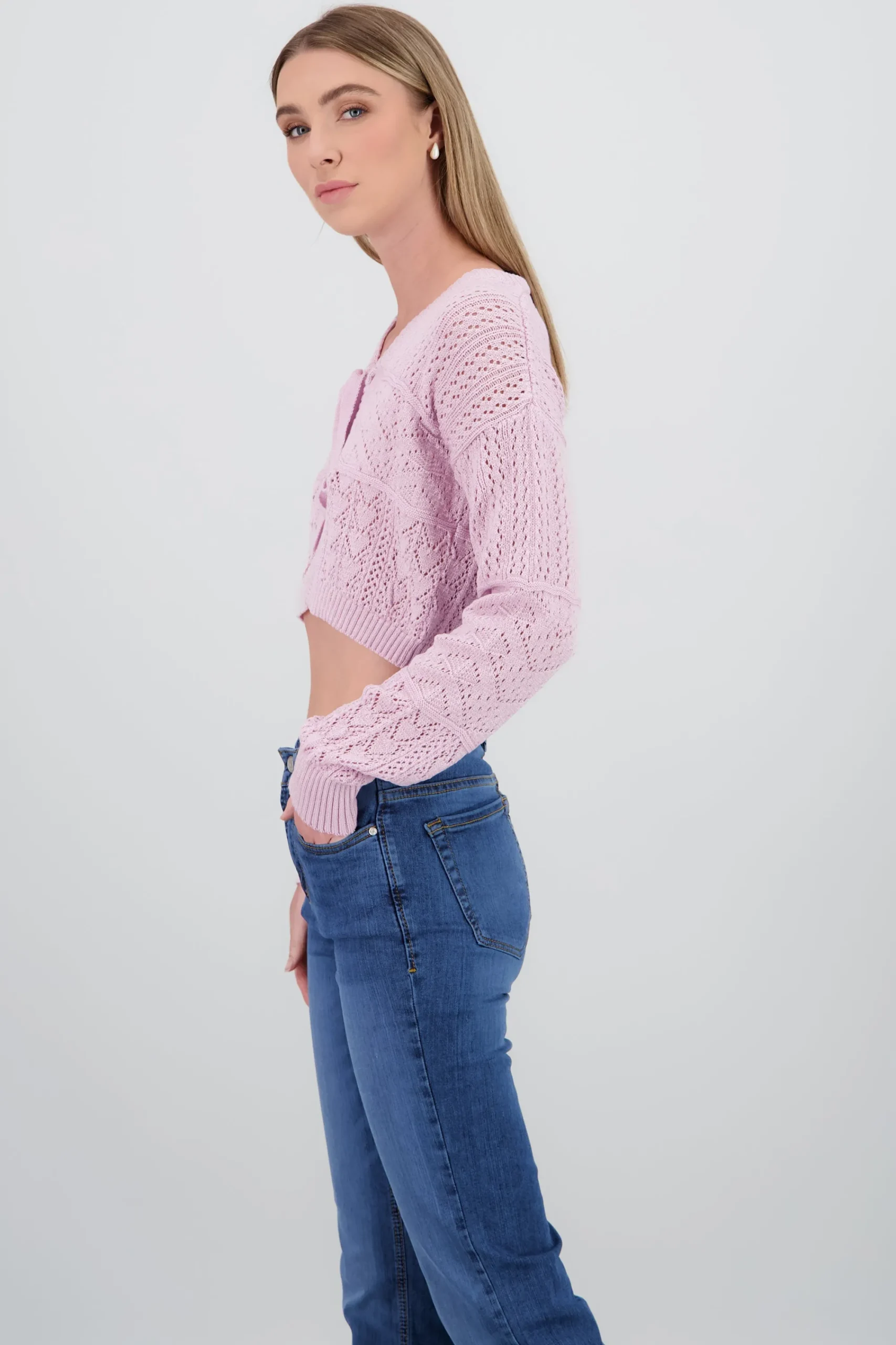 Shasa Lightweight Cardigan with Bow Detail