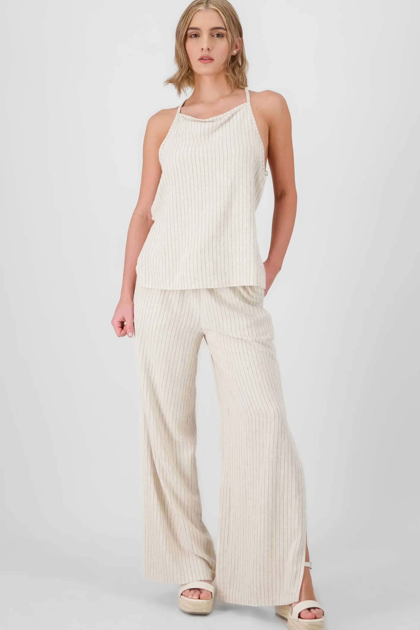 Shasa Linen Striped Pants