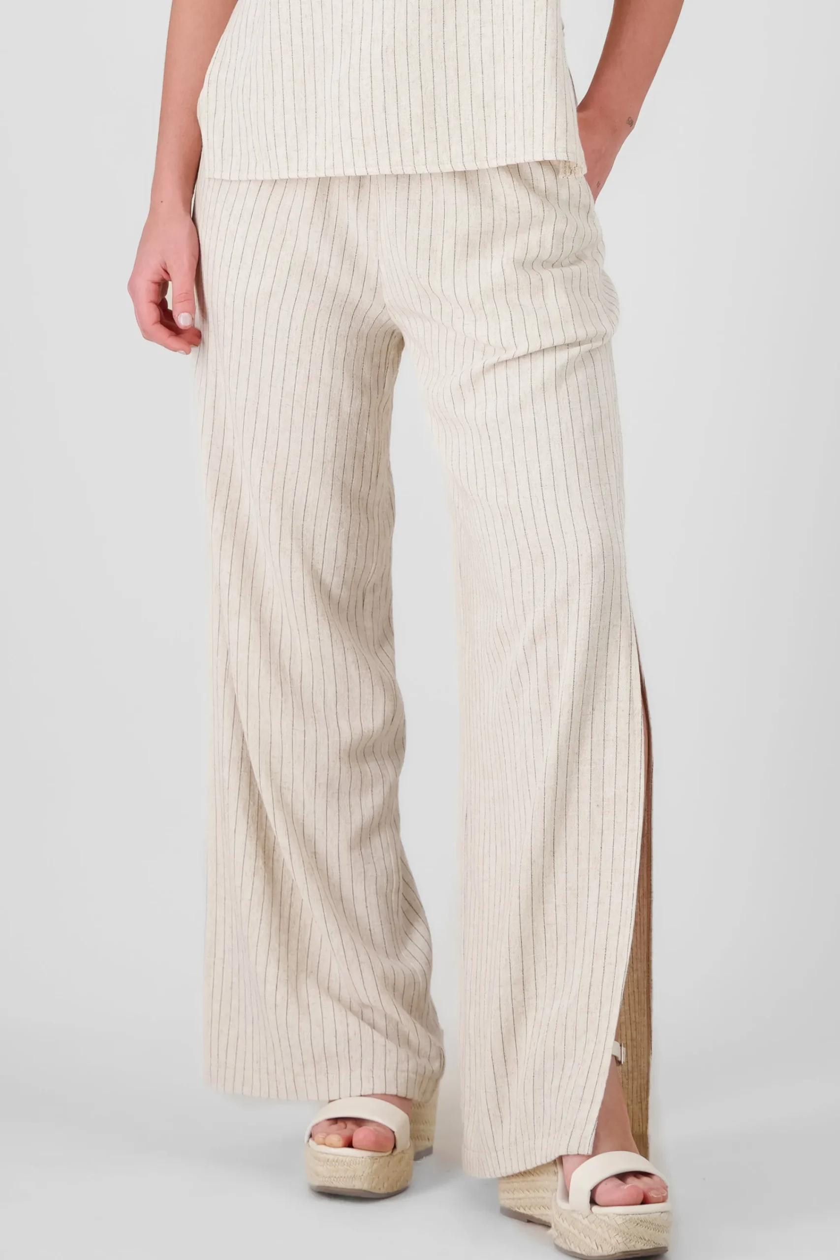 Shasa Linen Striped Pants