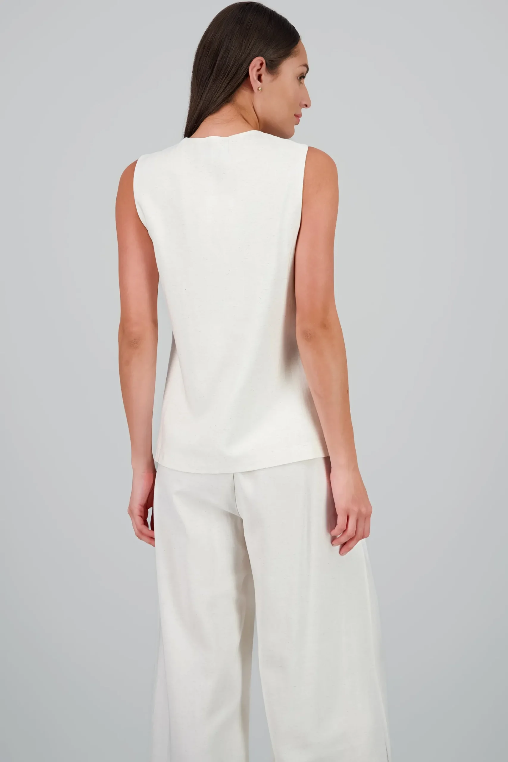 Shasa Long Linen Vest