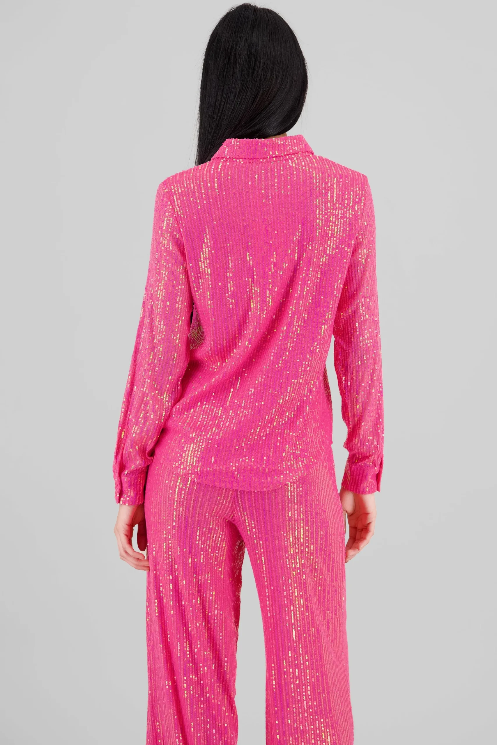 Shasa Long Sleeve Sequin Shirt