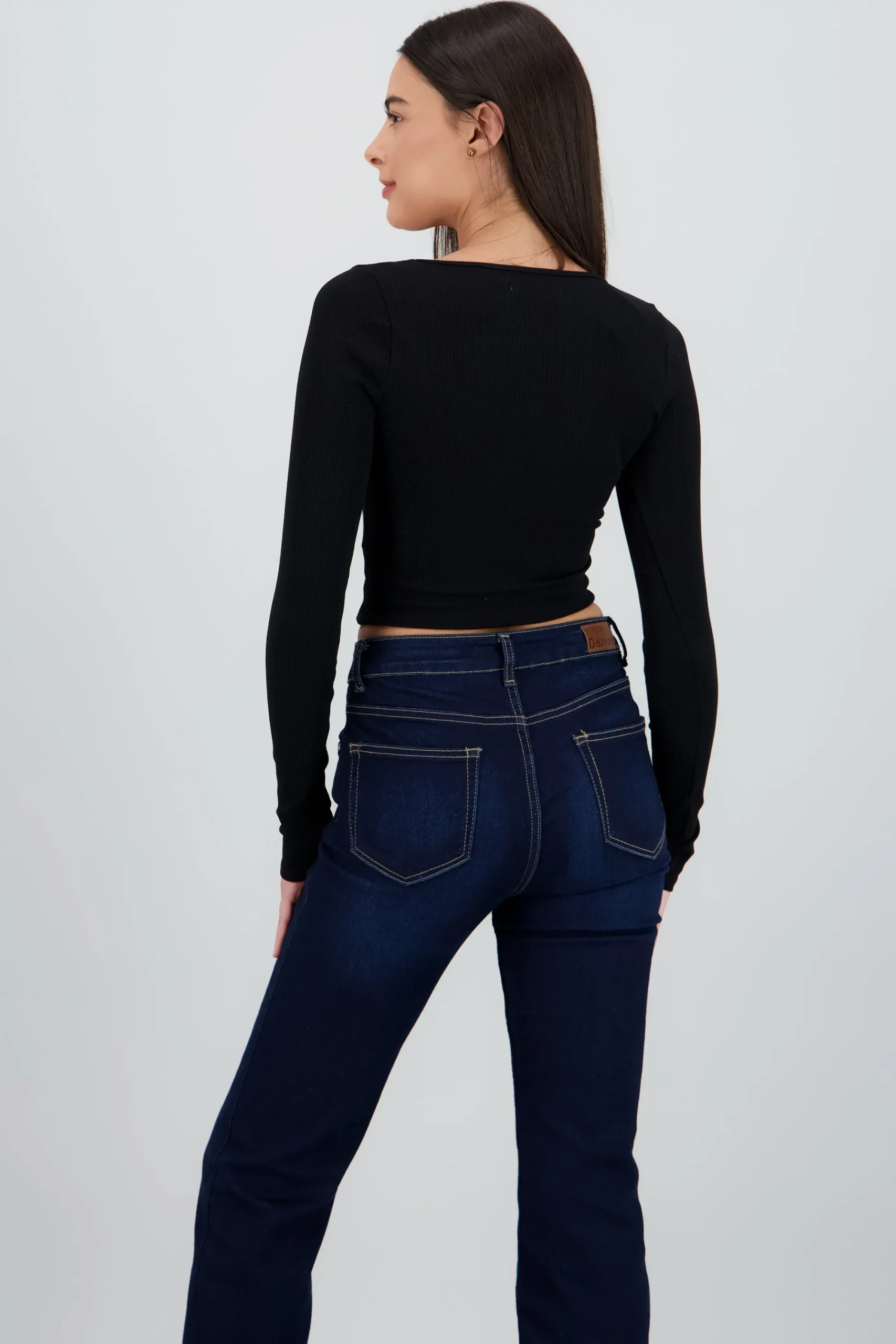 Shasa Long Sleeve Square Neck Top