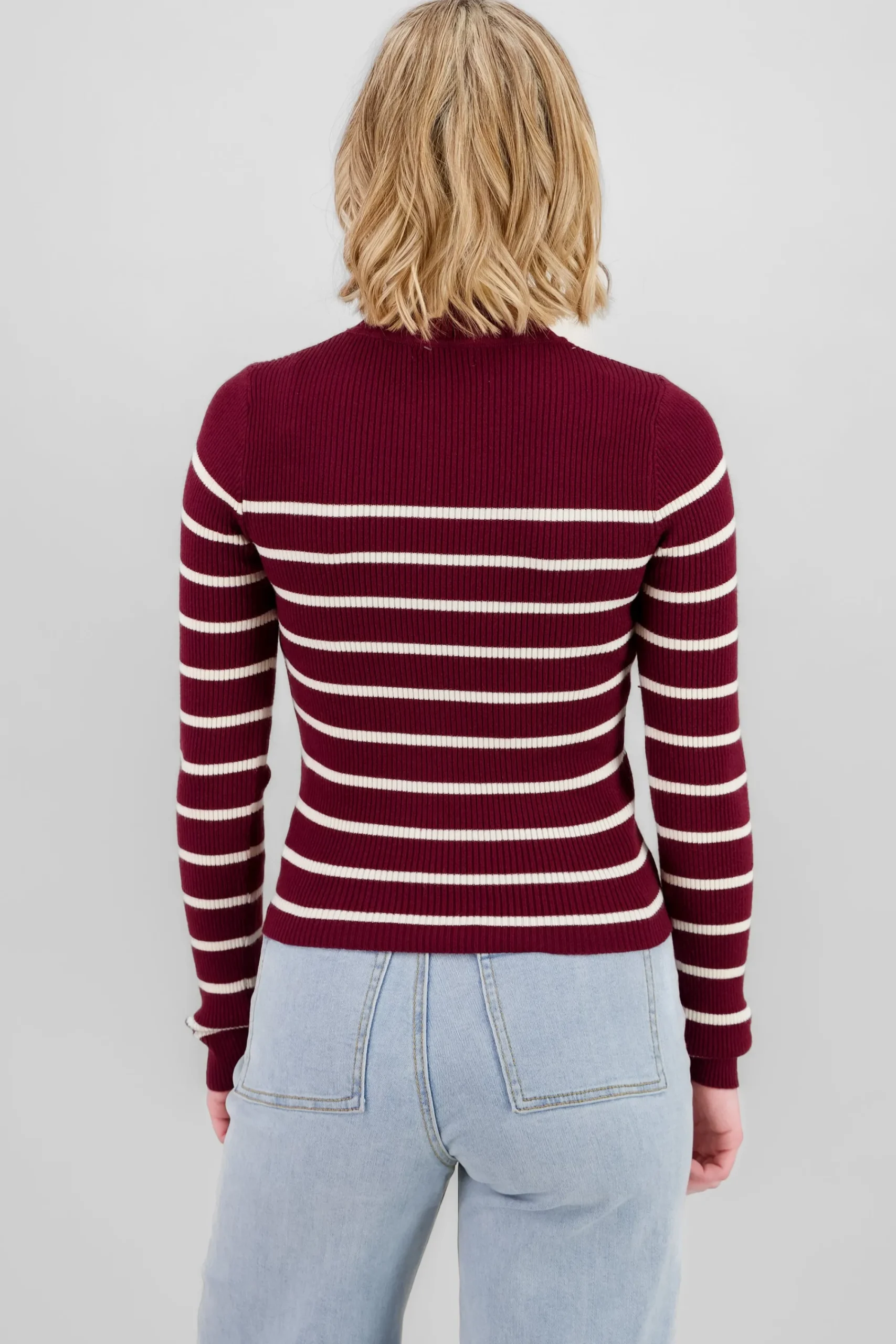 Shasa Long Sleeve Striped Sweater