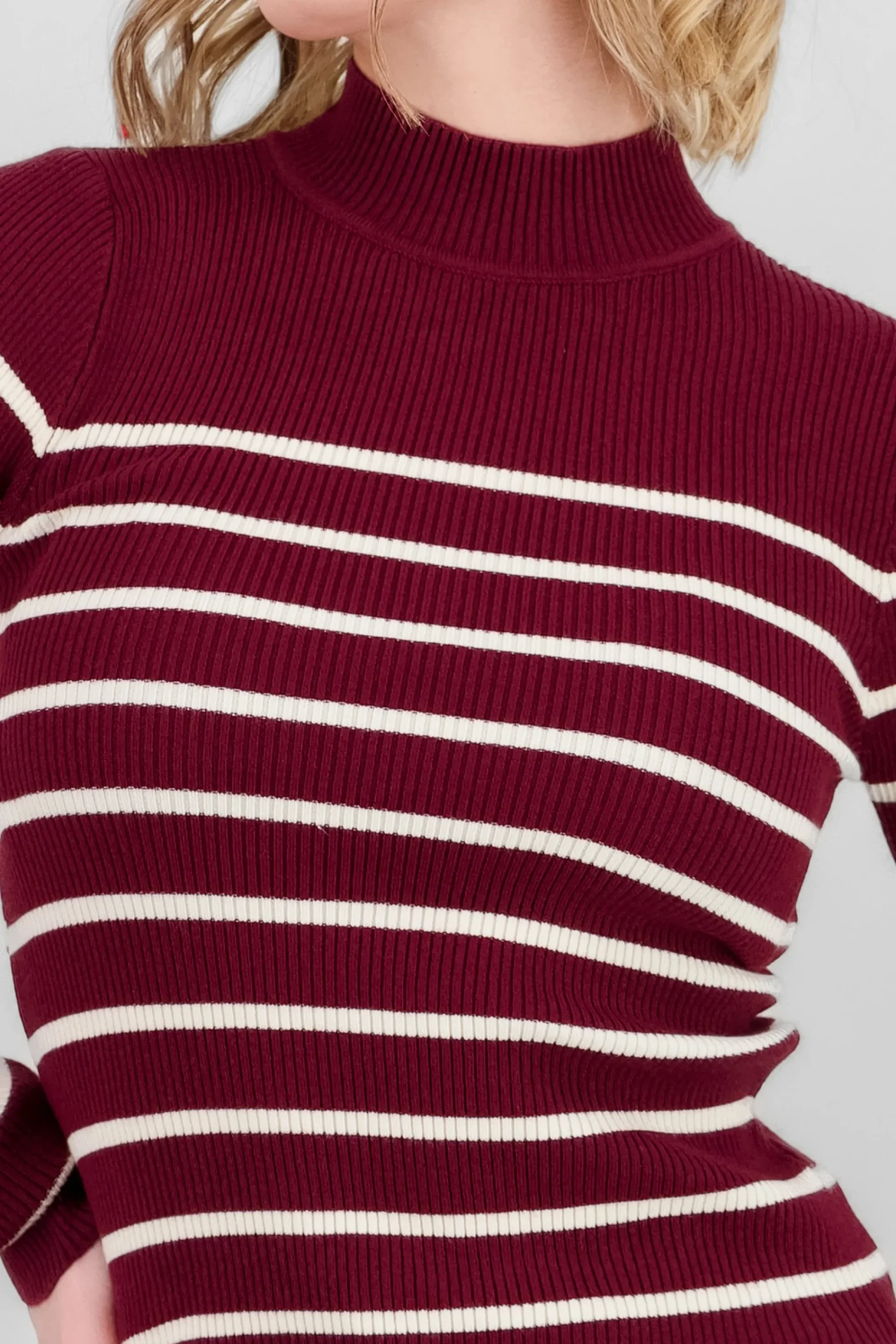 Shasa Long Sleeve Striped Sweater