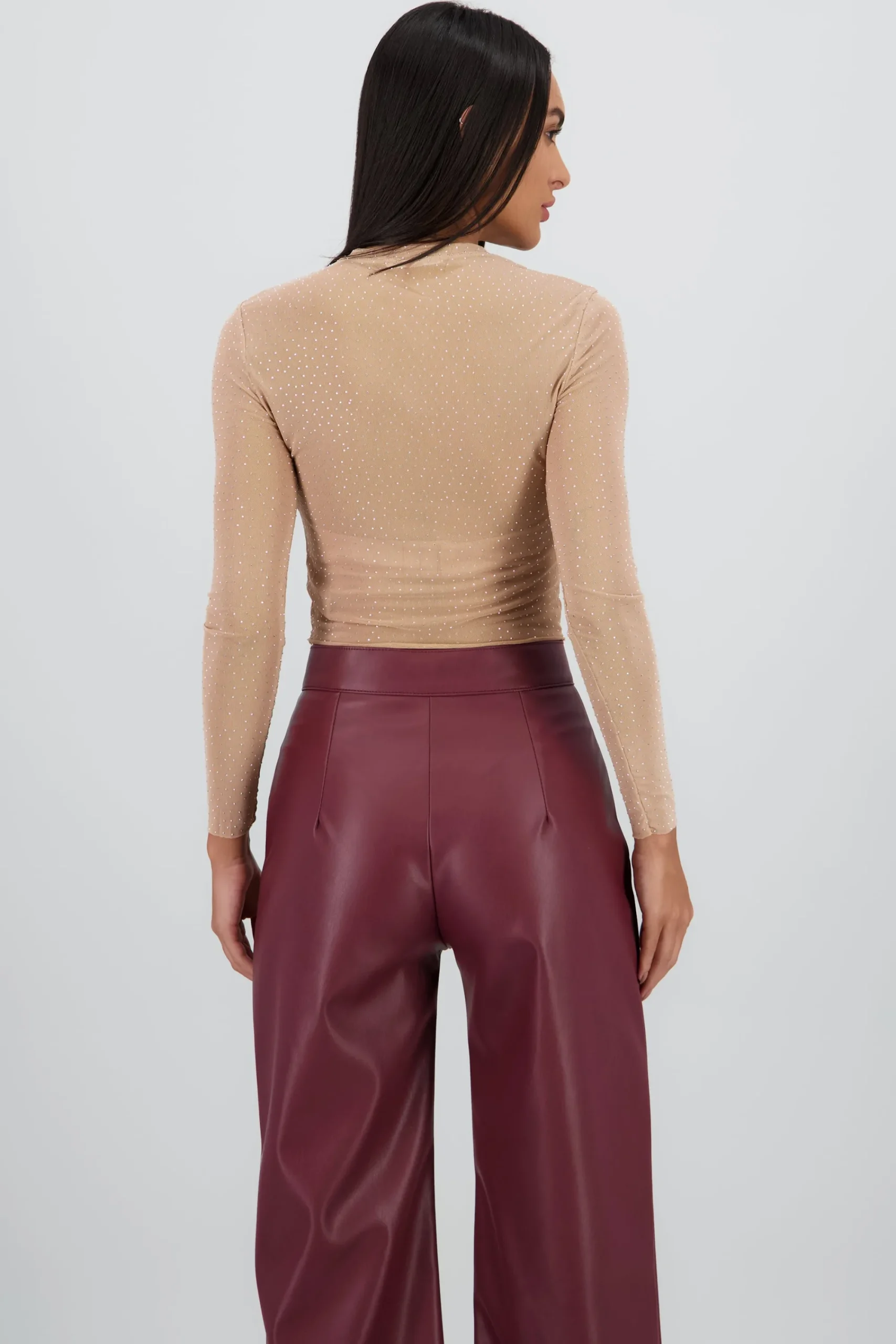 Shasa Long sleeved rhinestone top