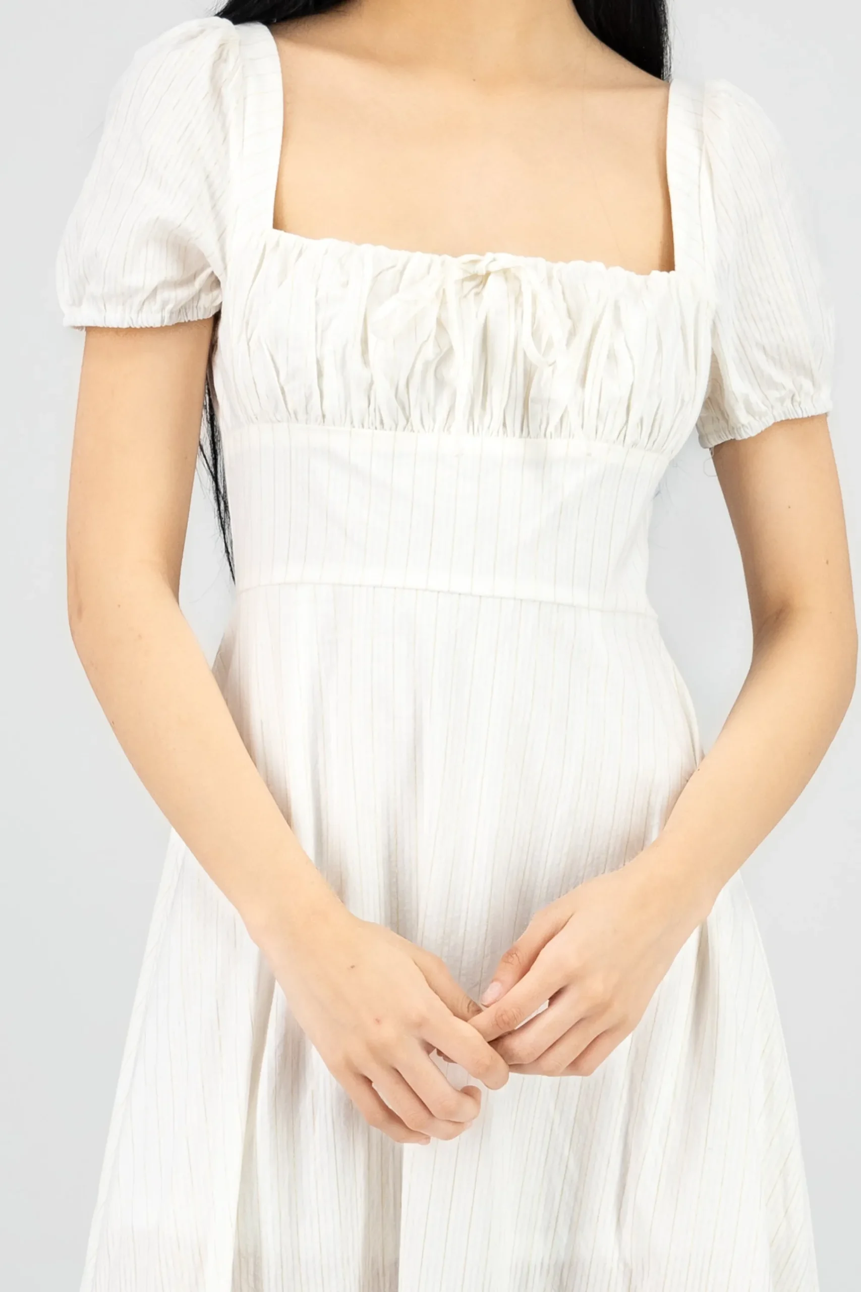 Shasa Lurex Stripes Linen Dress