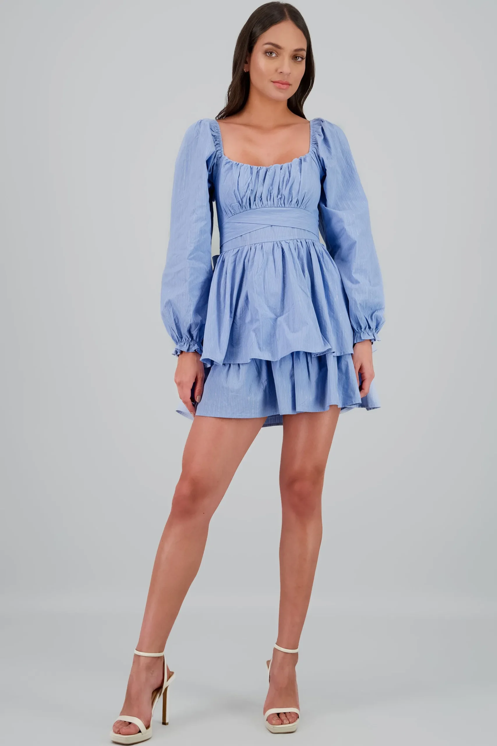 Shasa Lurex Stripes Solid Dress